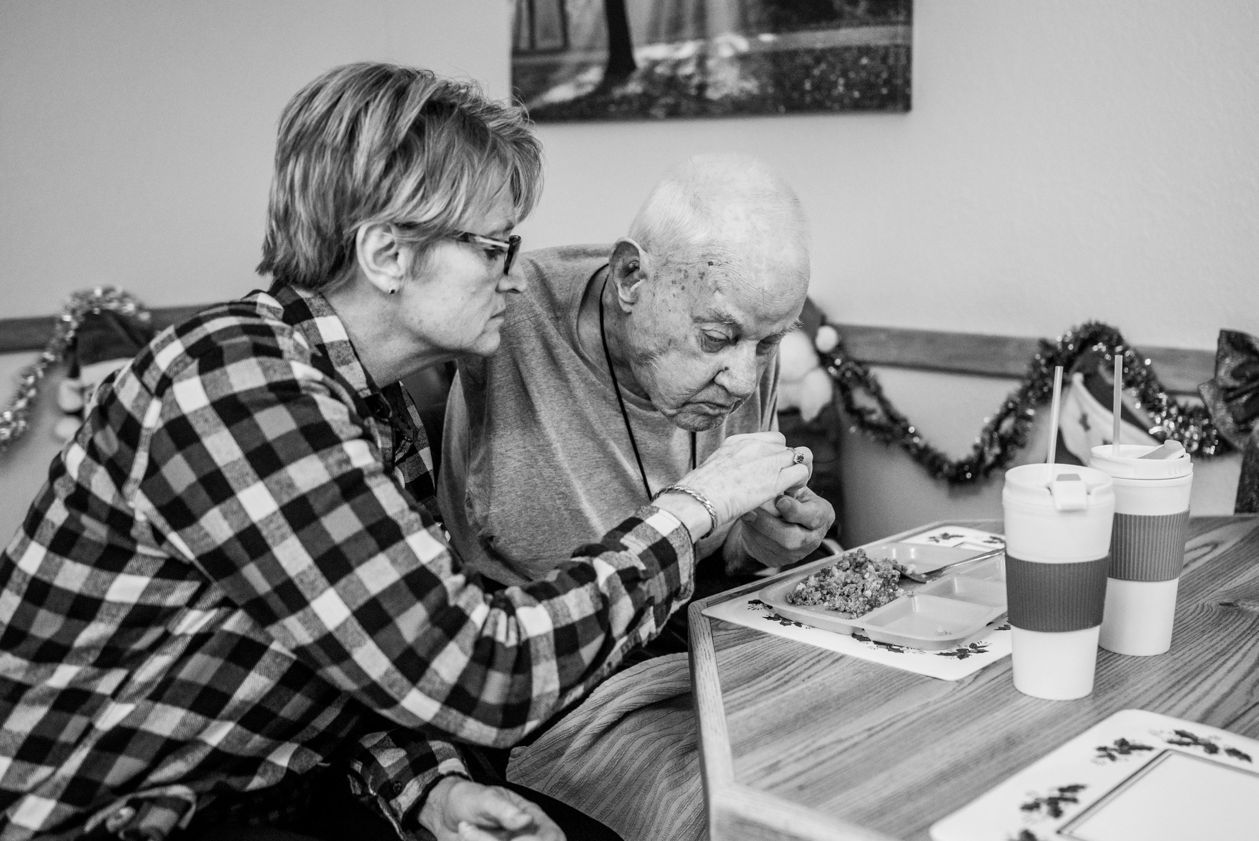 Alfred with his daughter DeLoyce, who is his primary caretaker. 