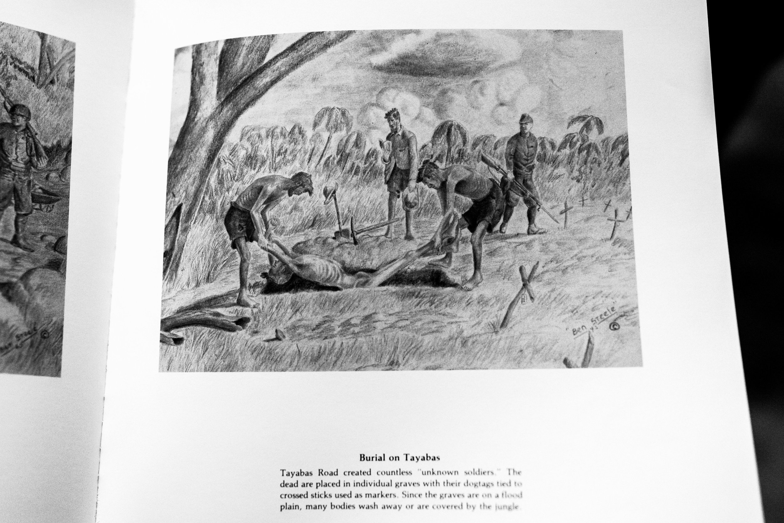 This series of charcoal drawings are a part of a series by Benjamin Charles Steele, an American GI who was in the same camp as Alfred. 