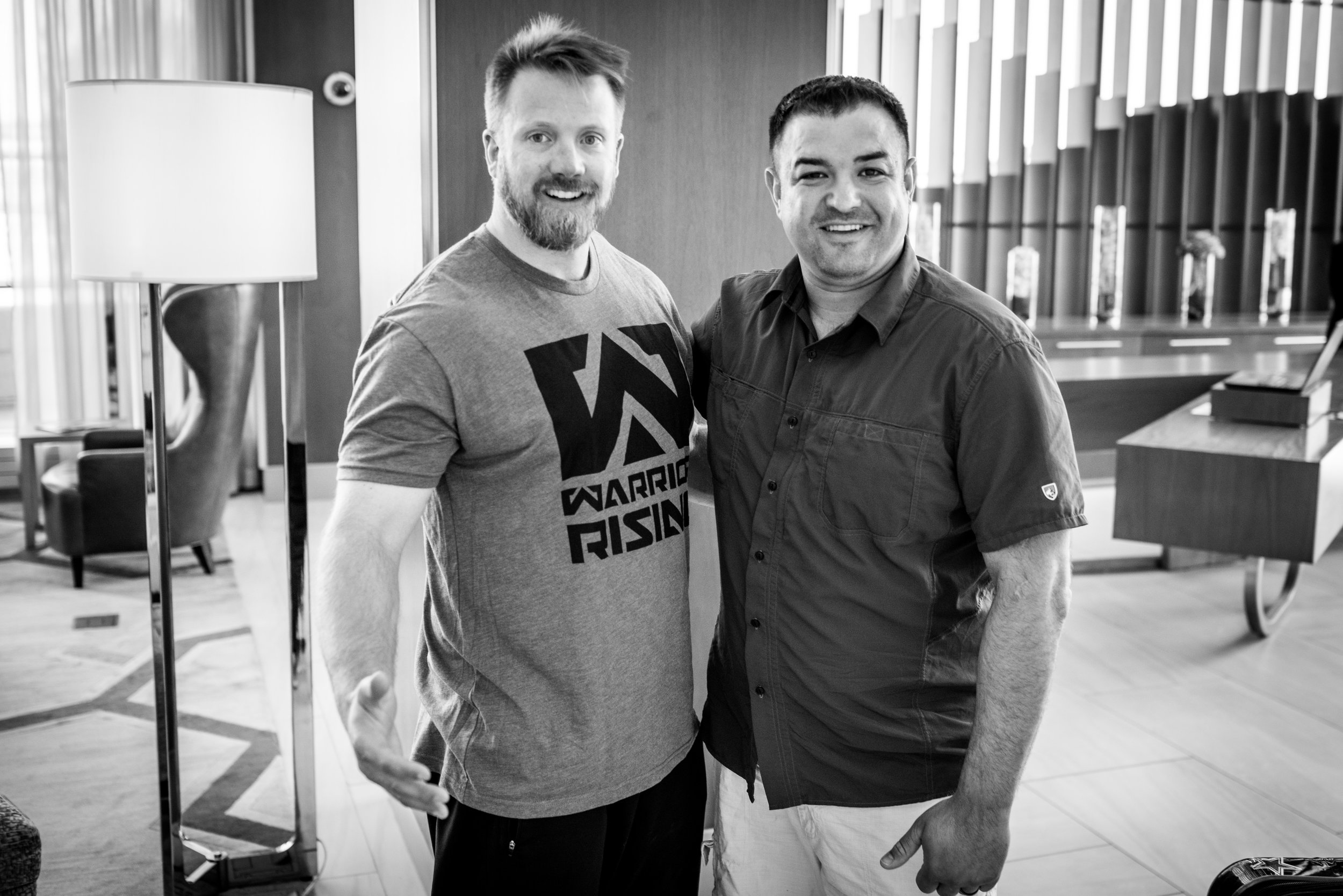 Petry with "Warrior Rising" founder and executive director, Jason Van Camp.
