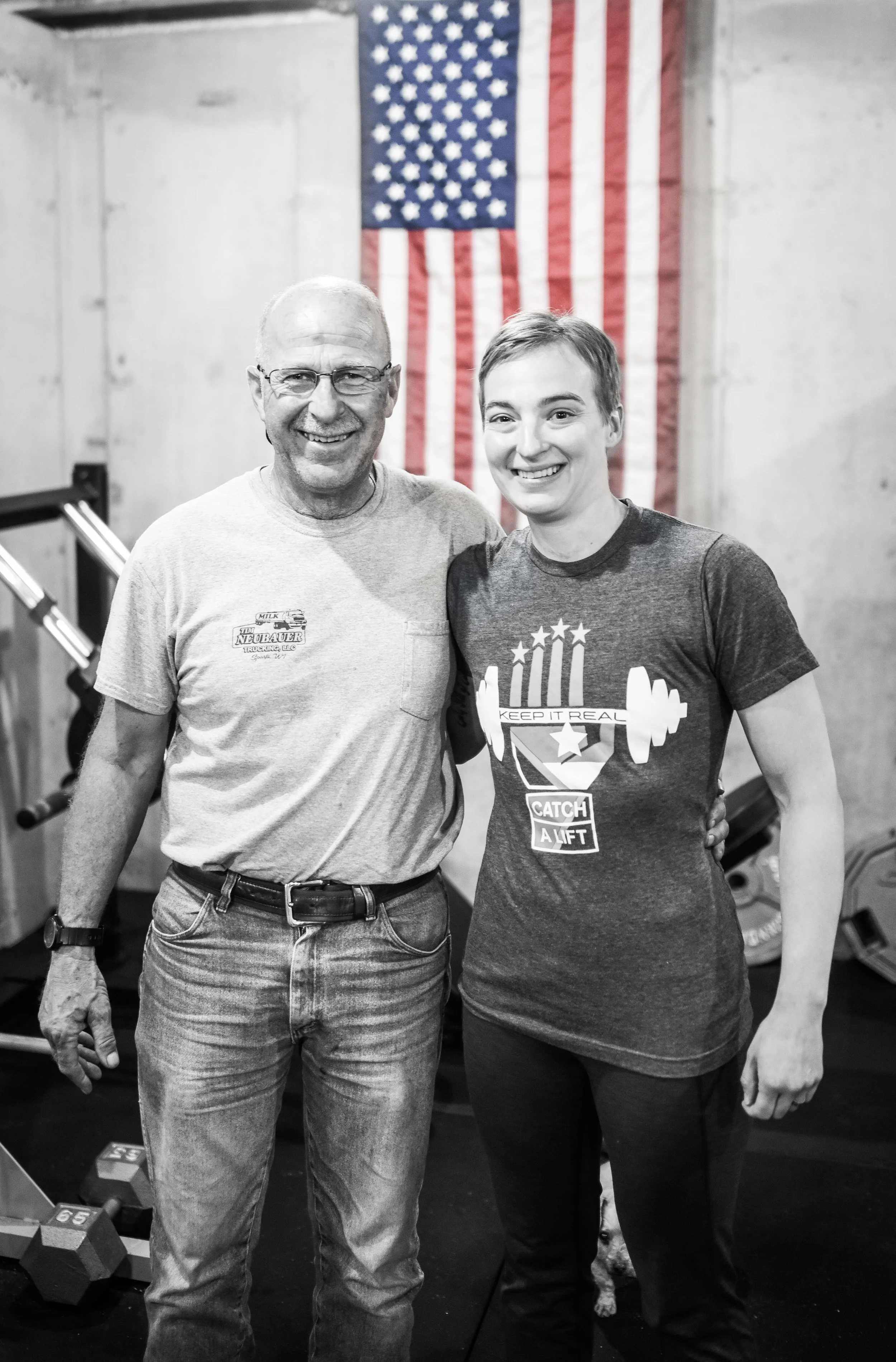 Melissa with her father.