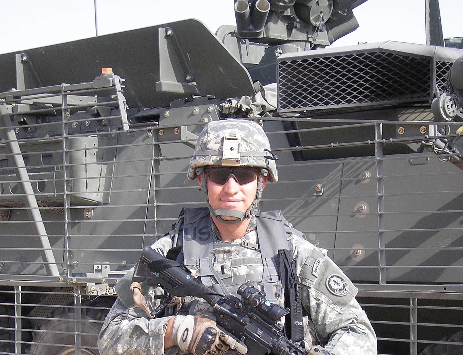 Captain Miller, at the time a lieutenant, in Iraq before he was wounded.