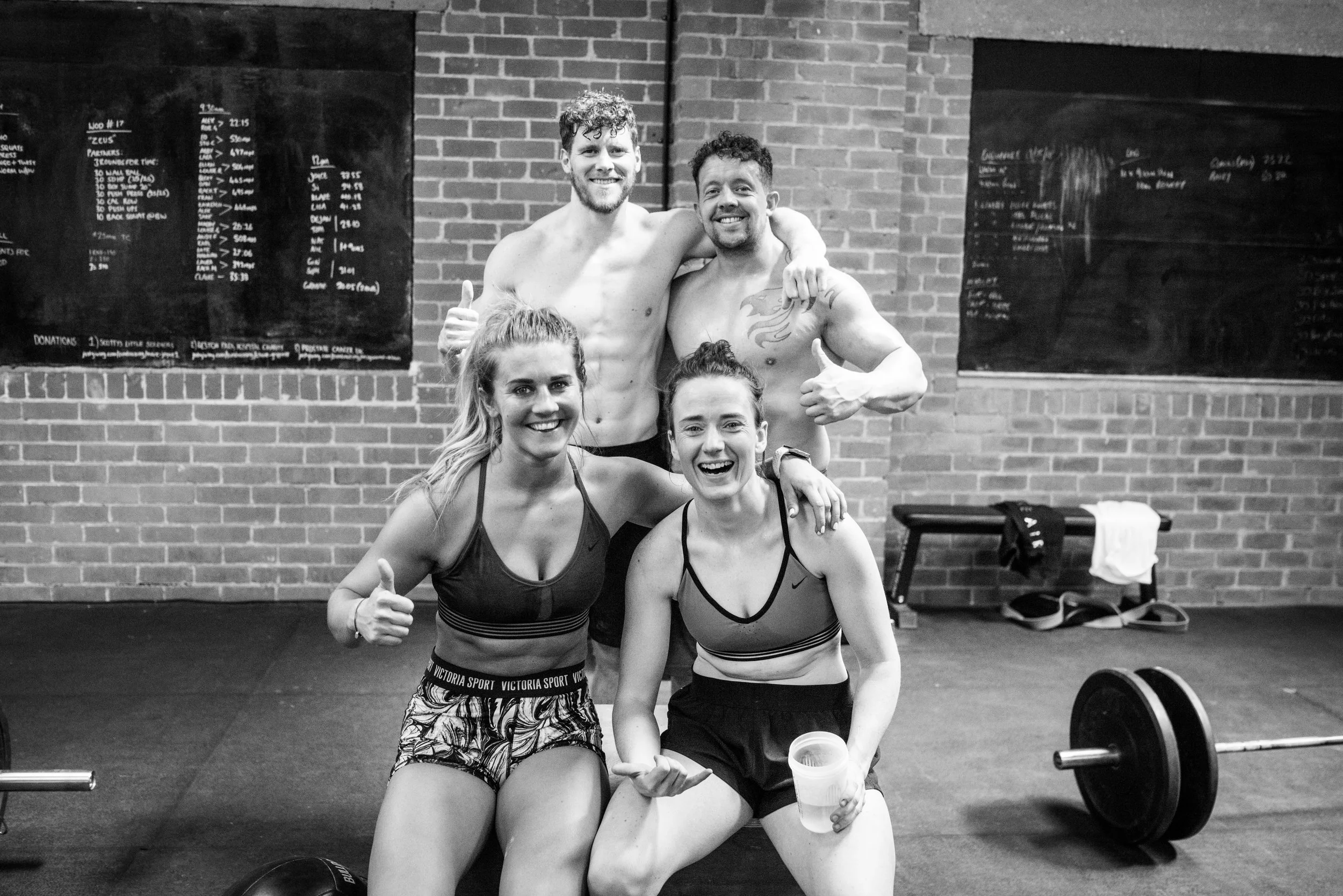 Mark with his friends Simon, Lisa, and Klare.