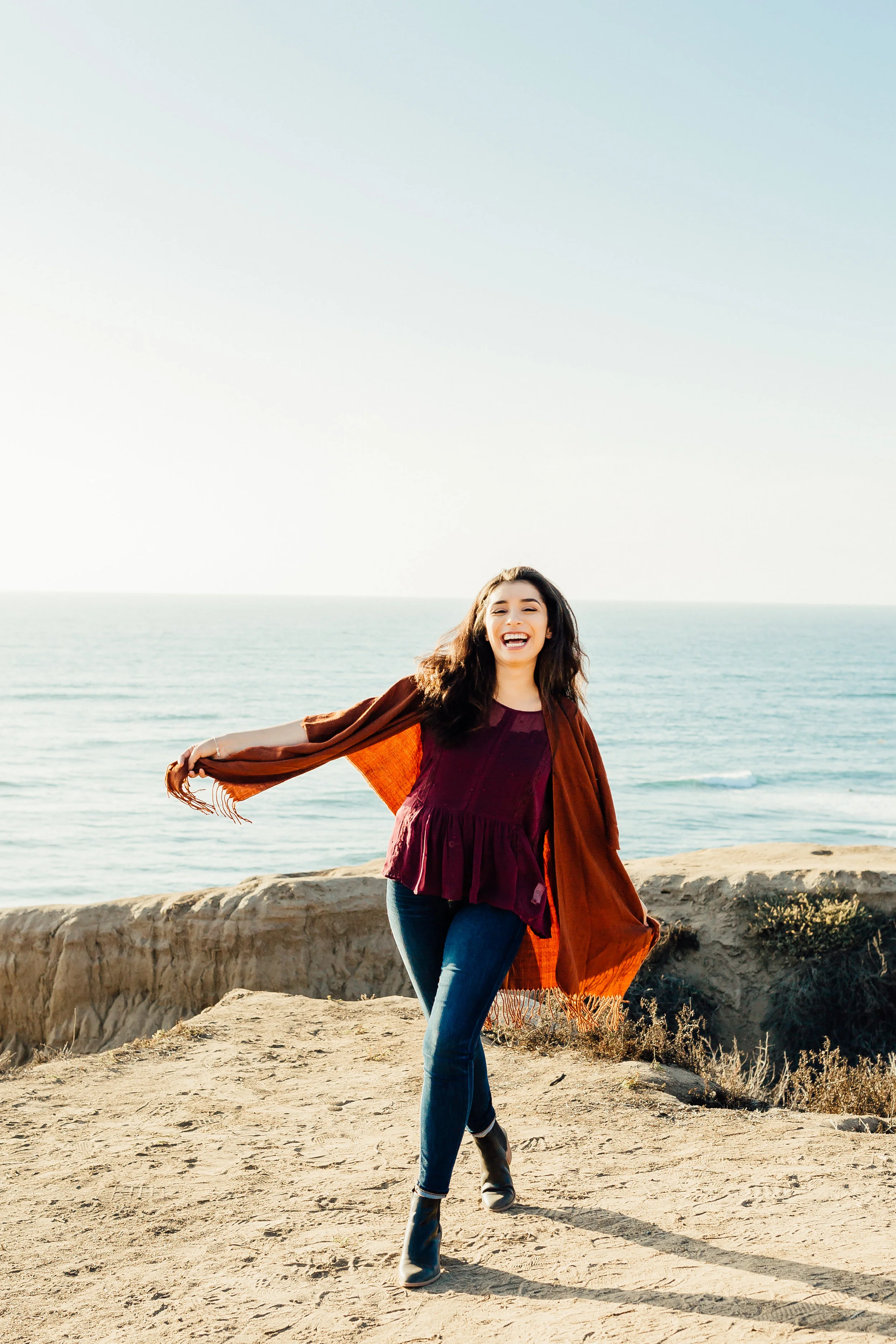 Magical Sunset Cliffs Senior Session with Ari