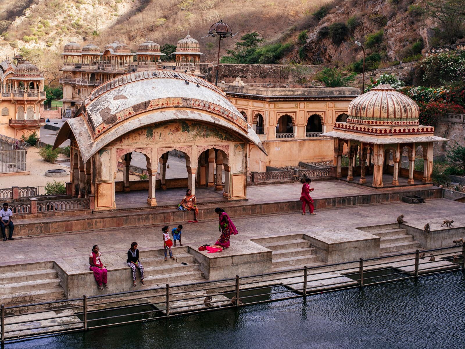 The Monkey Temple in Jaipur.