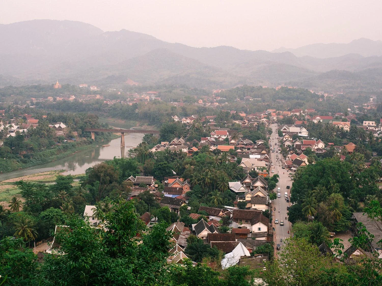View on Luang Prabang from Mount Phou Si