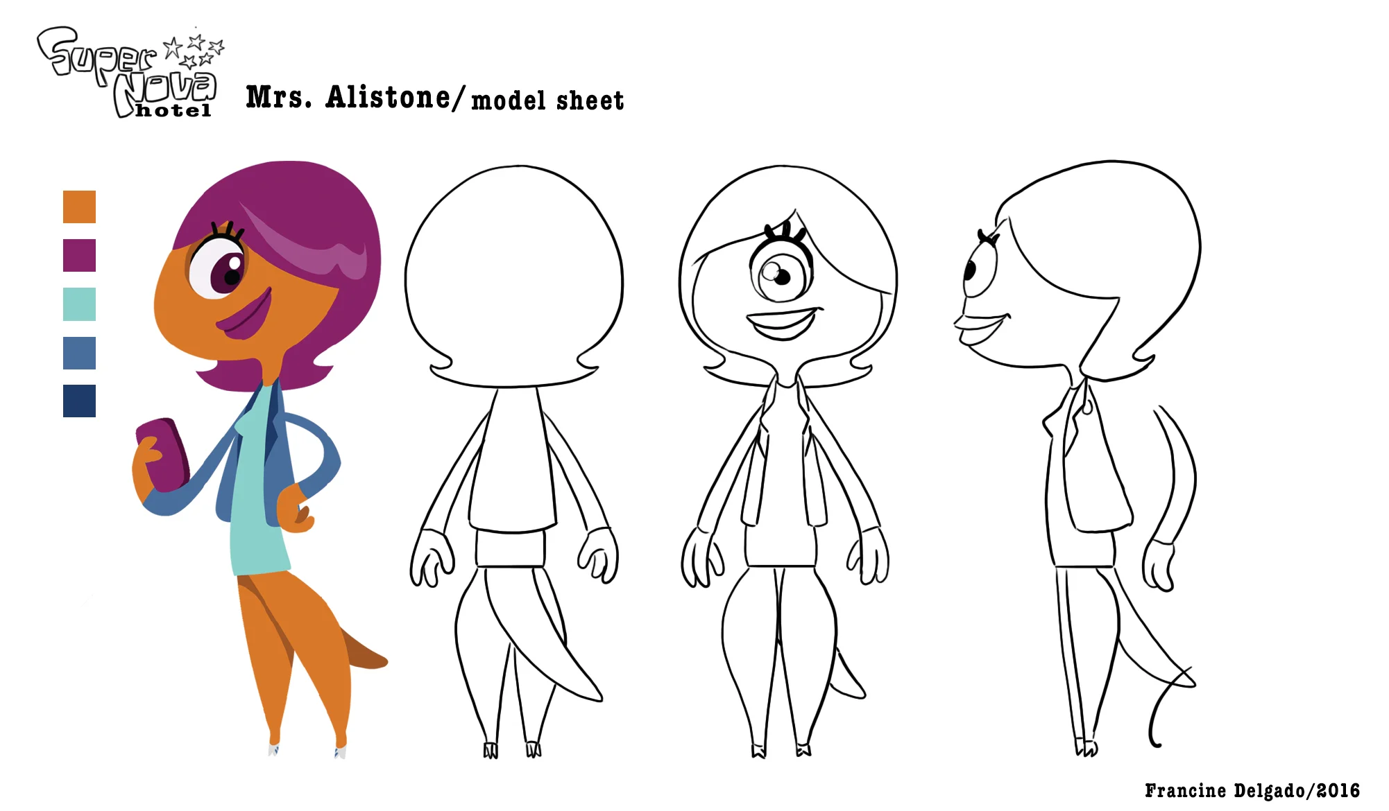 Character design, model sheet