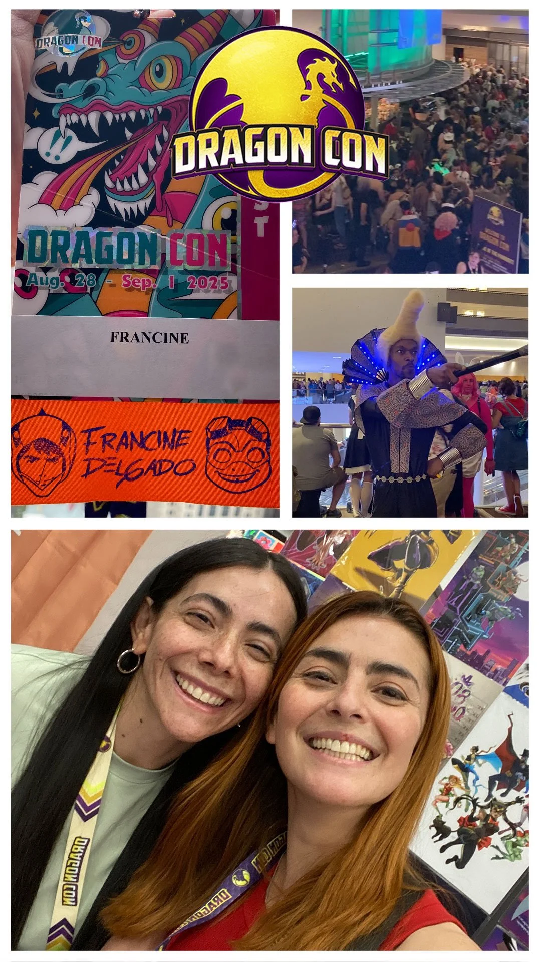 β¨ Thanks Dragon Con 2025 β¨
Had an incredible time at @dragoncon — this con is like no other! Loved sharing the Latinx Fiesta and social media panels, meeting amazing fans & friends, and even getting to hang with legends like @sanfordgreene