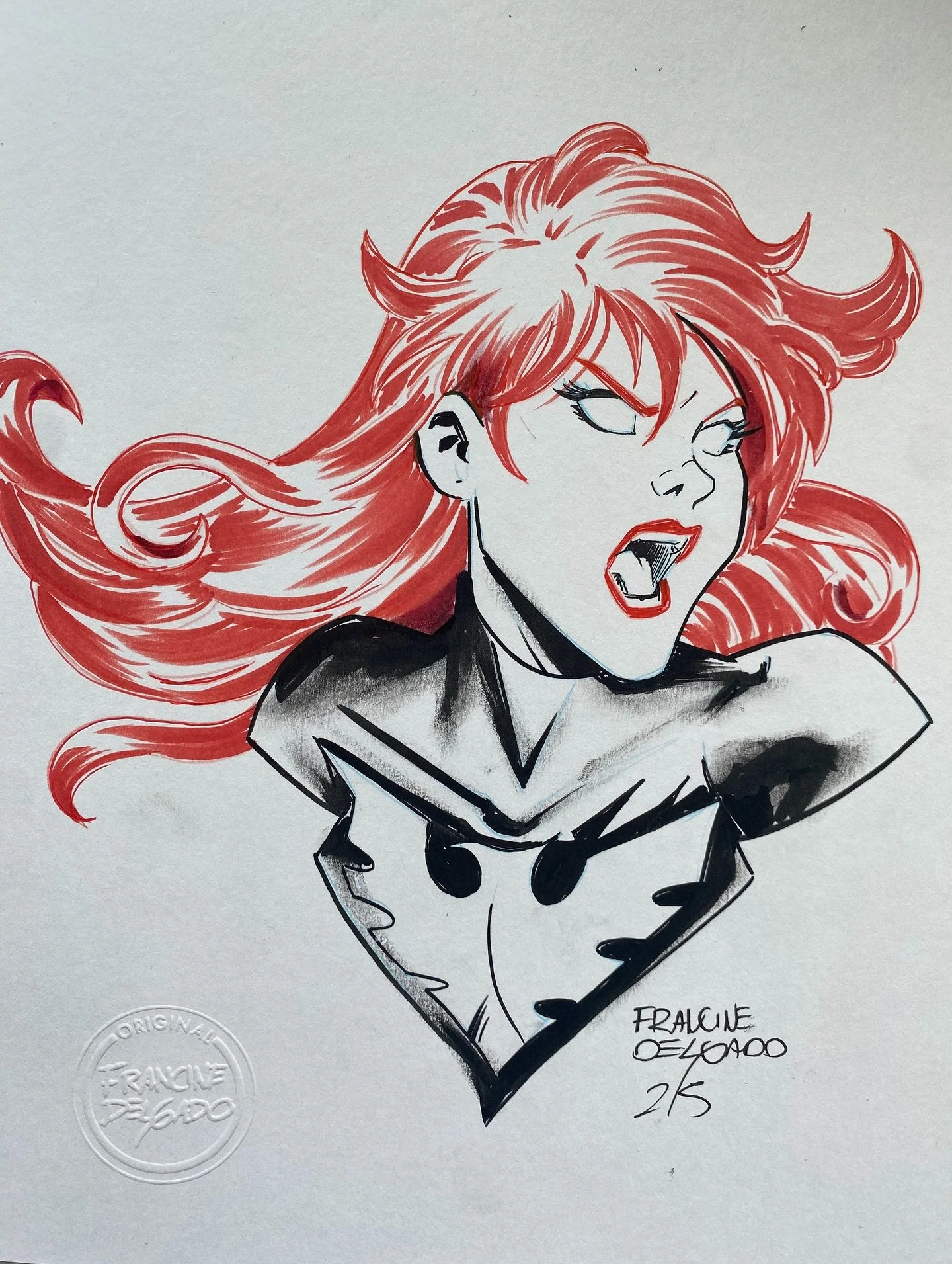 Phoenix Head Sketch 
Here&rsquo;s a head sketch commission I did of Jean Grey / Phoenix &mdash; one of my favorite X-Men characters to draw! 
I have commission spots open, so DM me if you&rsquo;d like your own custom sketch.

✨ Save and share if you 
