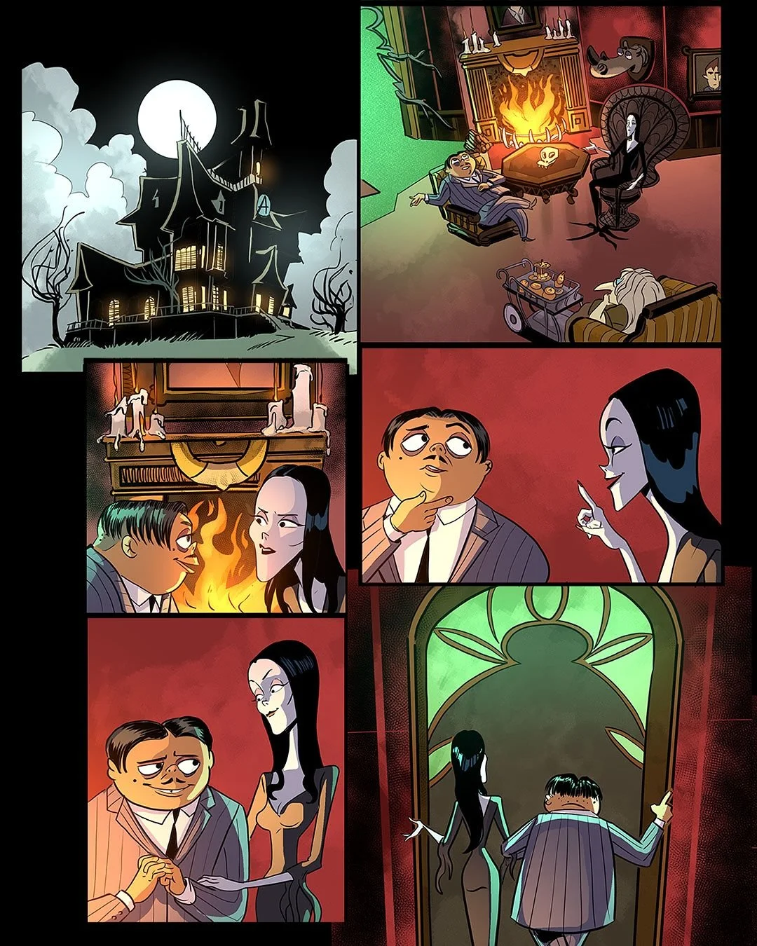 🎃 Happy Halloween!
Halloween is one of my favorite holidays &mdash; creepy, kooky, and full of fun like the Addams Family.
 I had the pleasure of working on, both The Addams Family comic and the animated feature, and it was such a blast.

Here are s