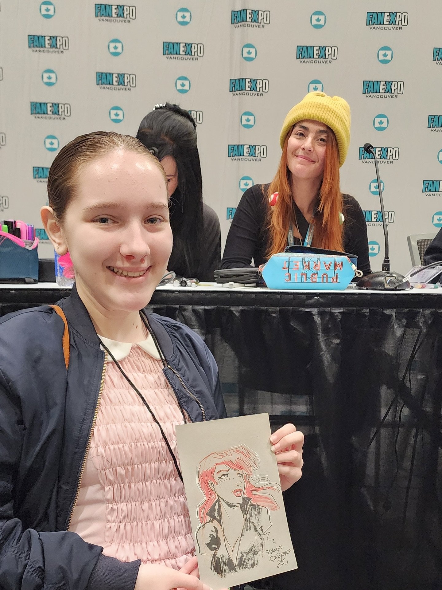 Three live comic art sketches I created during the Sketch-Up session at Fan Expo Vancouver 

Public requests. Fast decisions. No safety net.

On stage with Mog Park (@mogpark ) , Becka Kinzie (@the_becka ) and Dawn McTeigue(@dawnmcteigue).

#FanExpoV