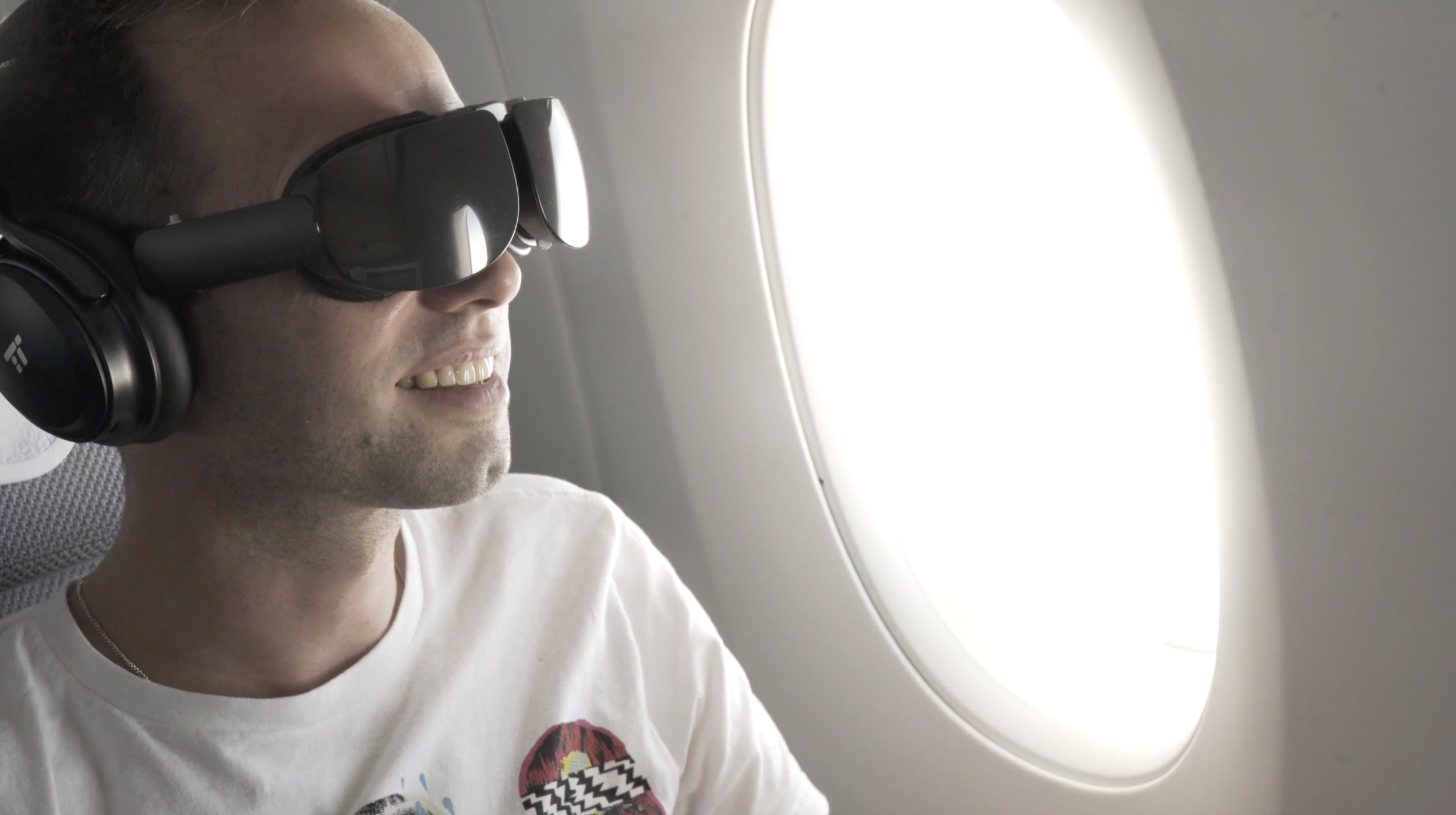 Passenger onboard Lufthansa Flying Lab