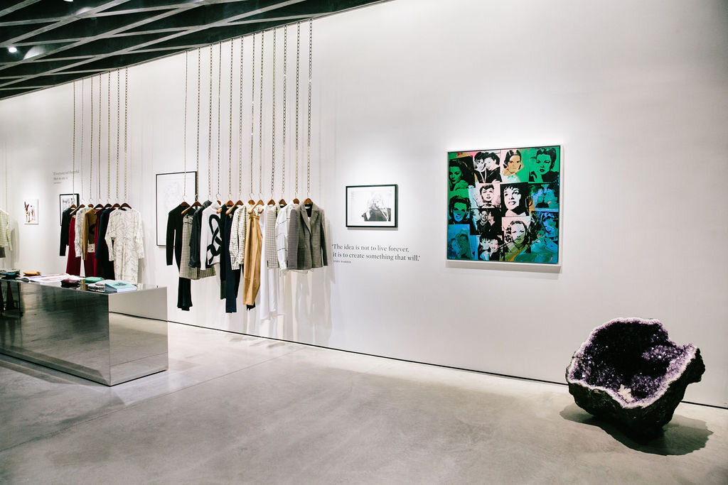 Victoria Beckham dover street store wide angle clothing and artwork