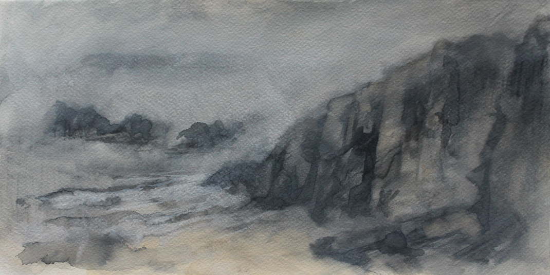 Early Morning, Pool of Light and Sea Mist, Porthgwidden