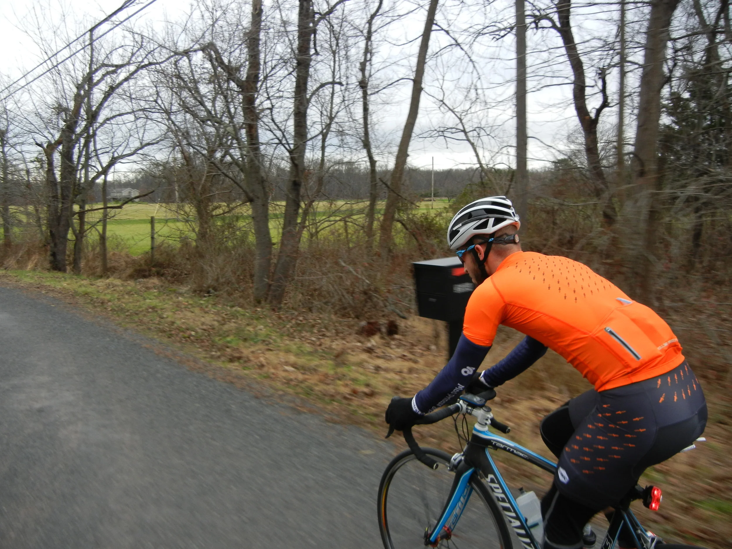 Mike riding in his new Lone Wolf Cycling kit.