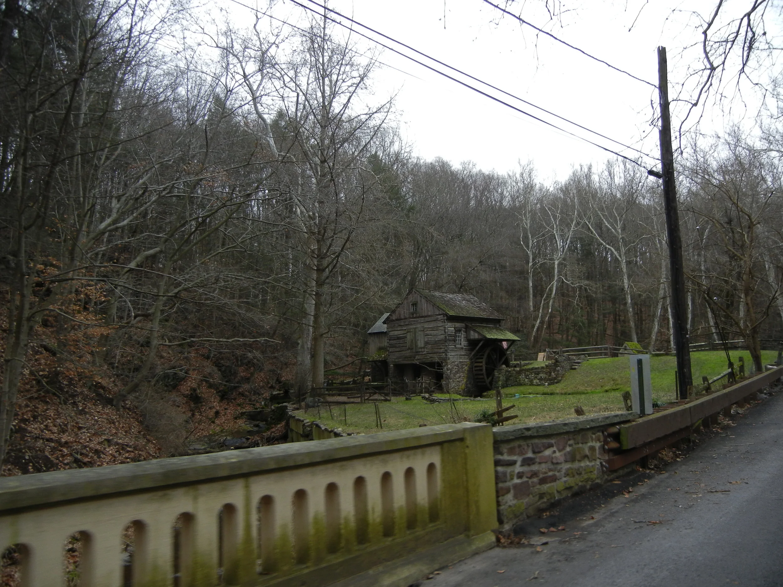 The Cuttalossa Road waterwheel, arguably one of the most photographed items in central Bucks County.