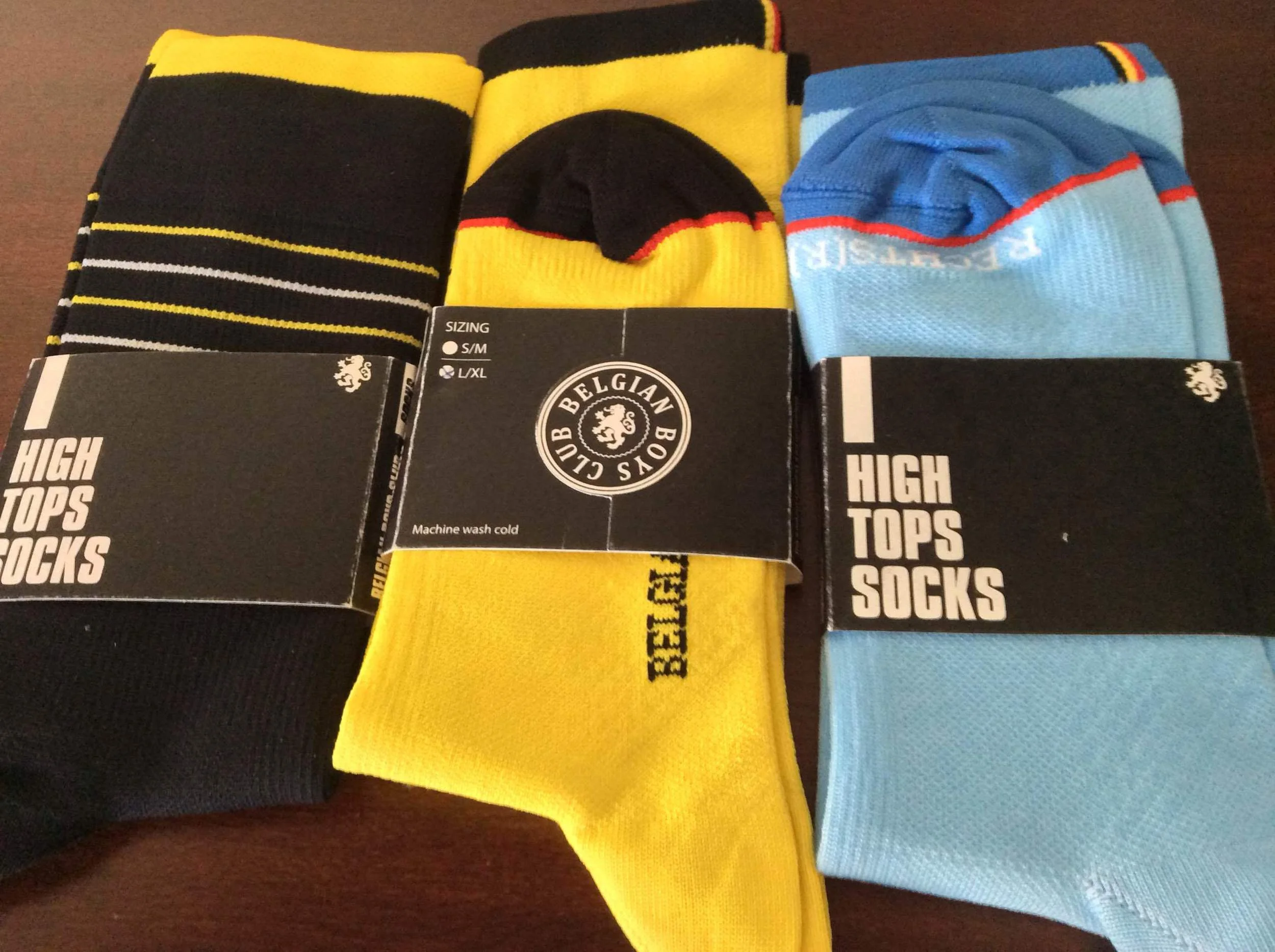 The three new attractive sock options, or what comes in the sock bundle. Be forwarned, they mean HIGH topped.
