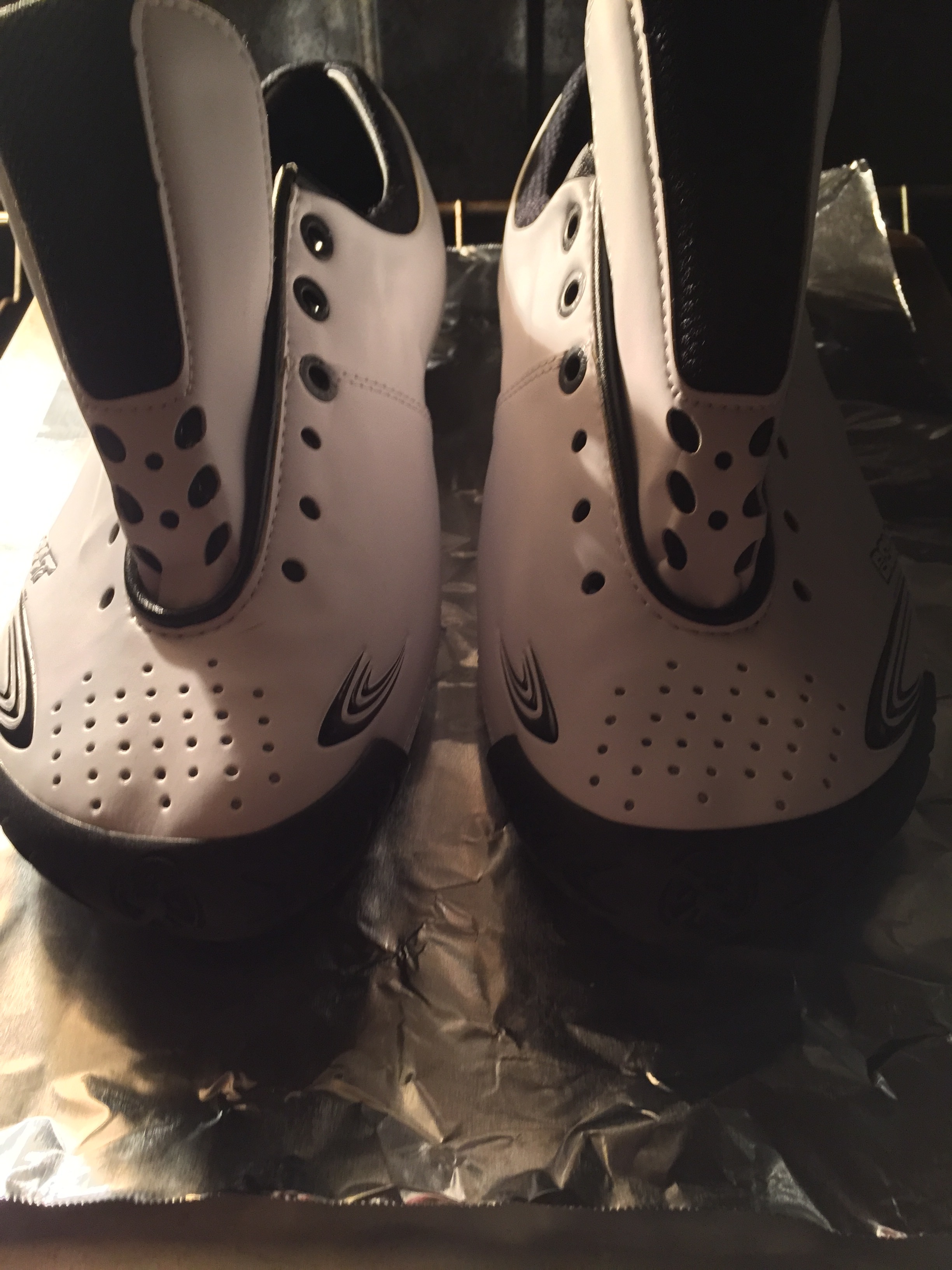 The Bont Vaypors being heat molded for twenty minutes at 160 degrees (Fahrenheit).