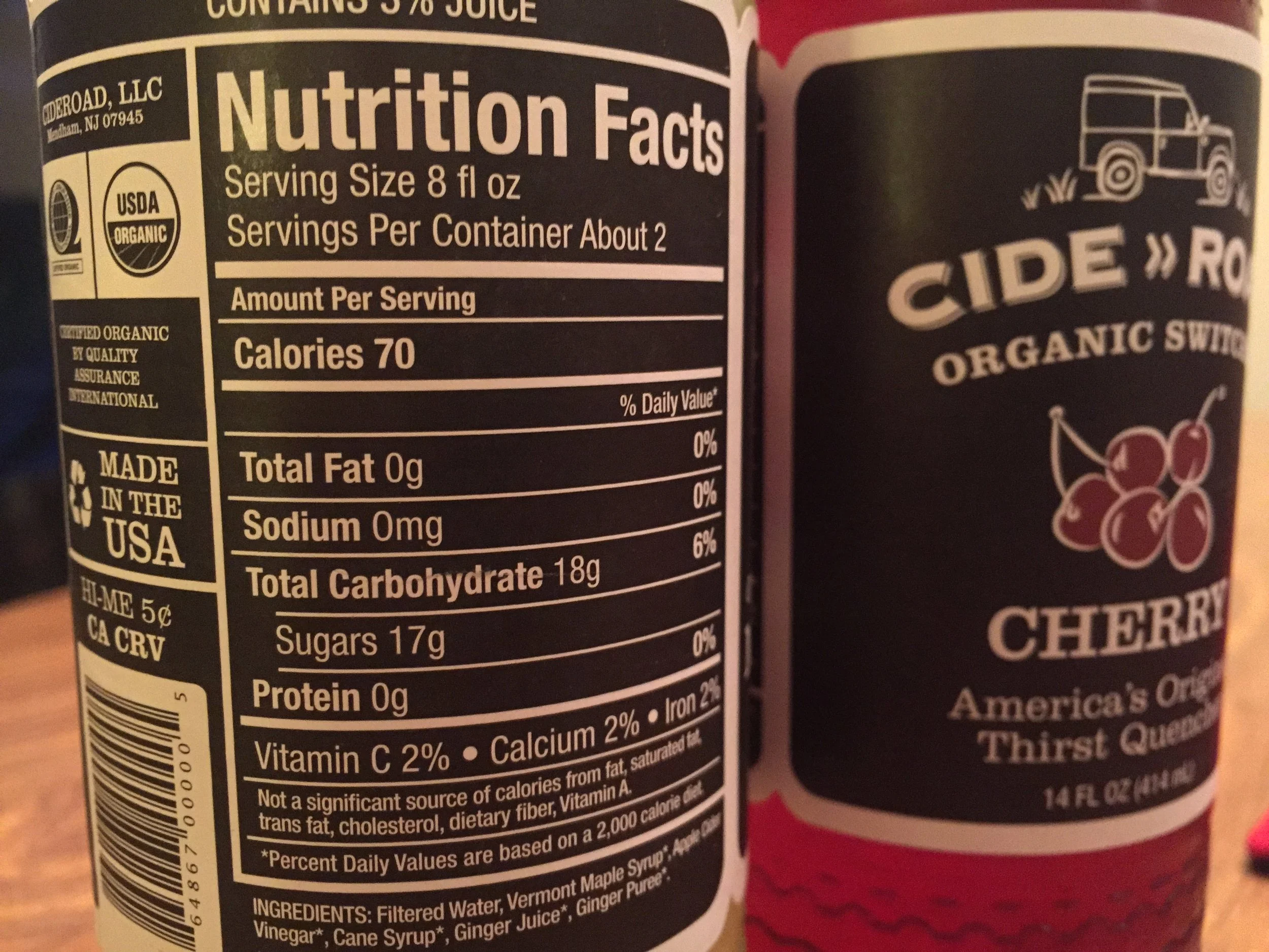 Review: Cide Road Organic Switchel