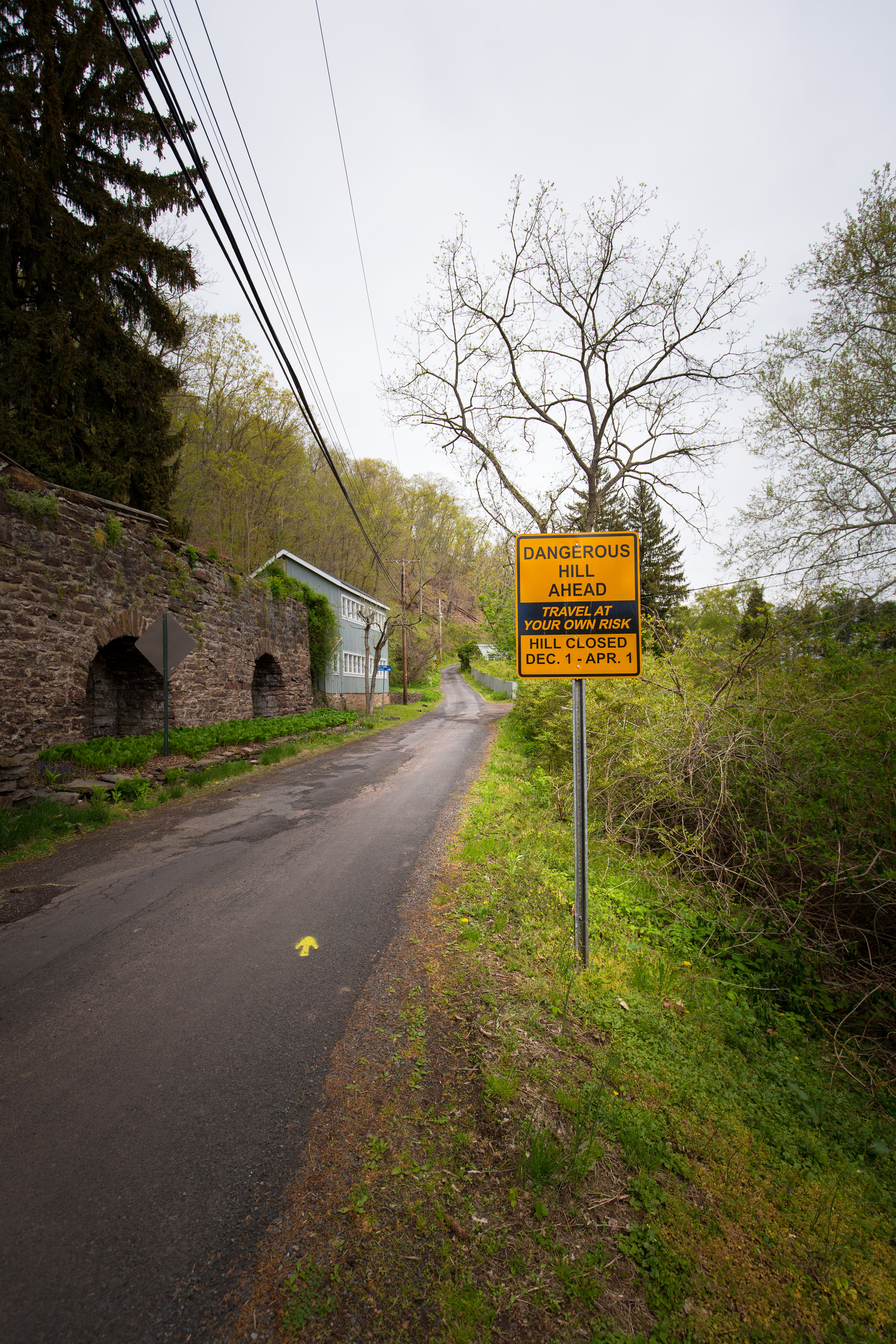 Following the yellow arrow up the notorious Uhlerstown Road, many first-timers to the Fleche Buffoon are unaware as to what's around the corner of this one way seasonal road. Photo by Mike Maney Photography .
