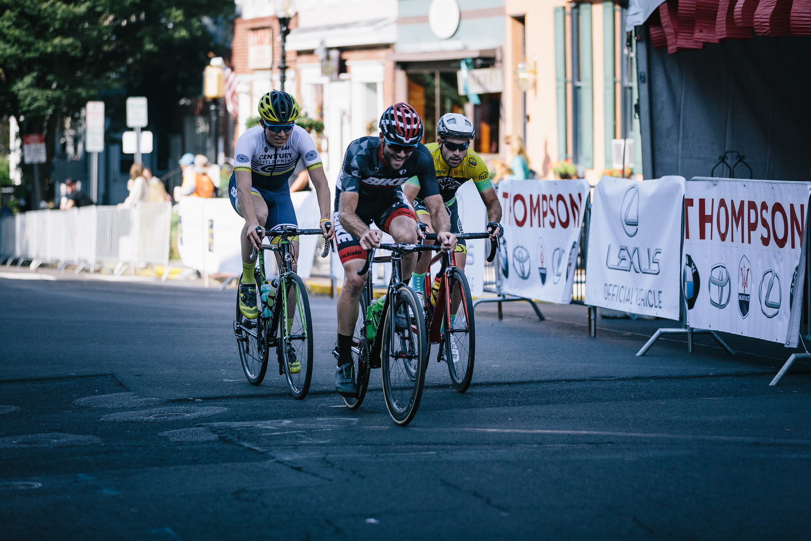 The breakaway in the Bucks County Classic Amateur 2/3 race. Photo courtesy Mike Maney .