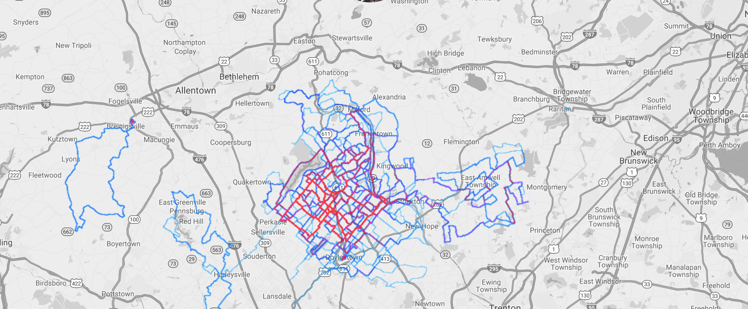Essay: On the Six Degrees of Strava Heatmap