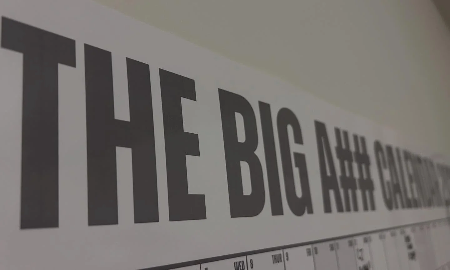 Last year we added a @thebigasscalendar to our office wall. Celebrations, commitments, appointments, and events were casually added throughout the year - some good, a few sad. This year #thebigasscalendar returns, and we made a little review on creak
