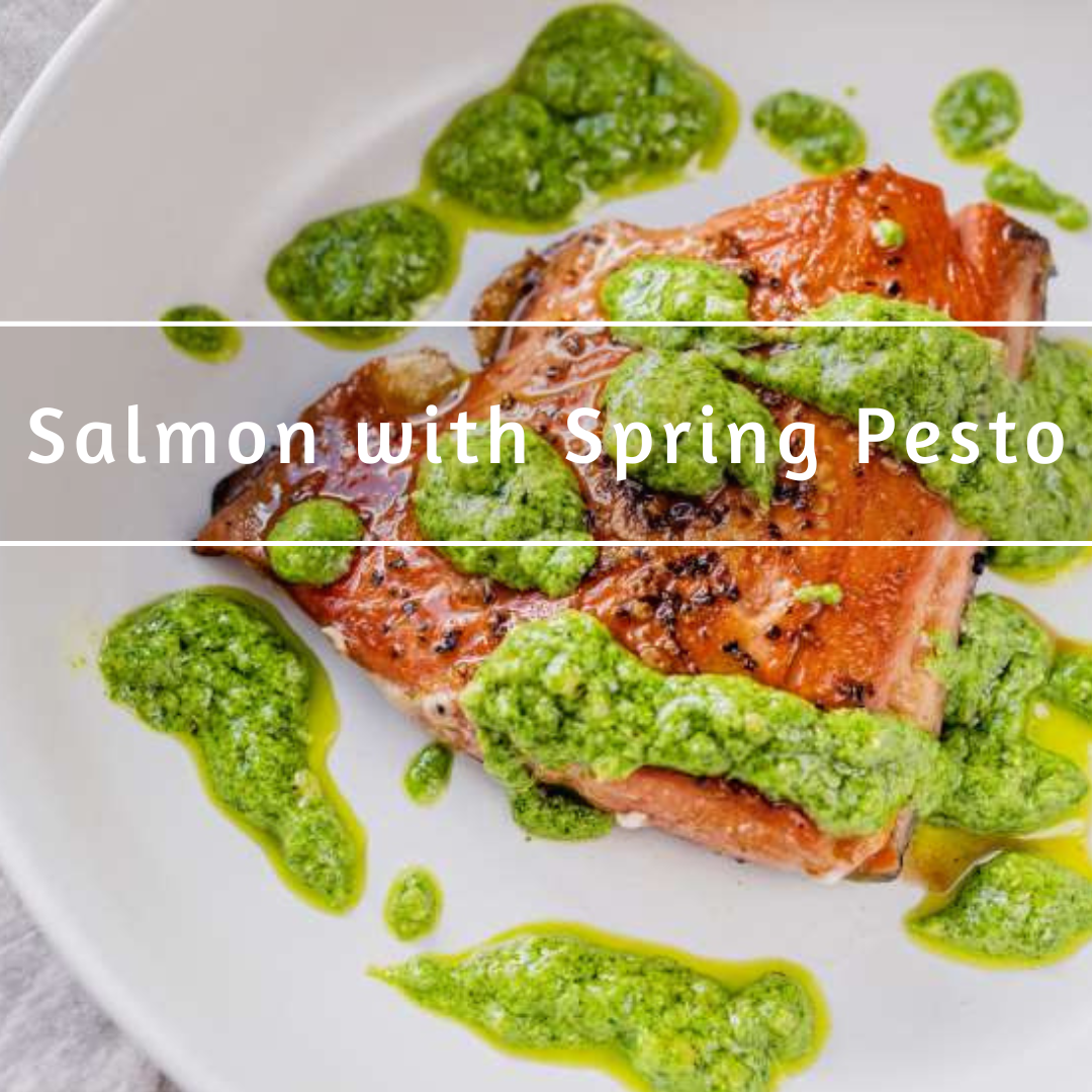 Salmon with Spring Pesto
