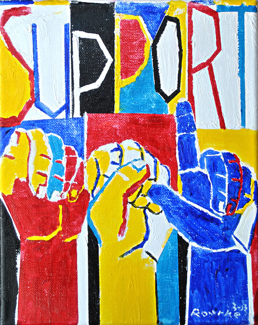 " Support ASL," by Nancy Rourke , 2013.