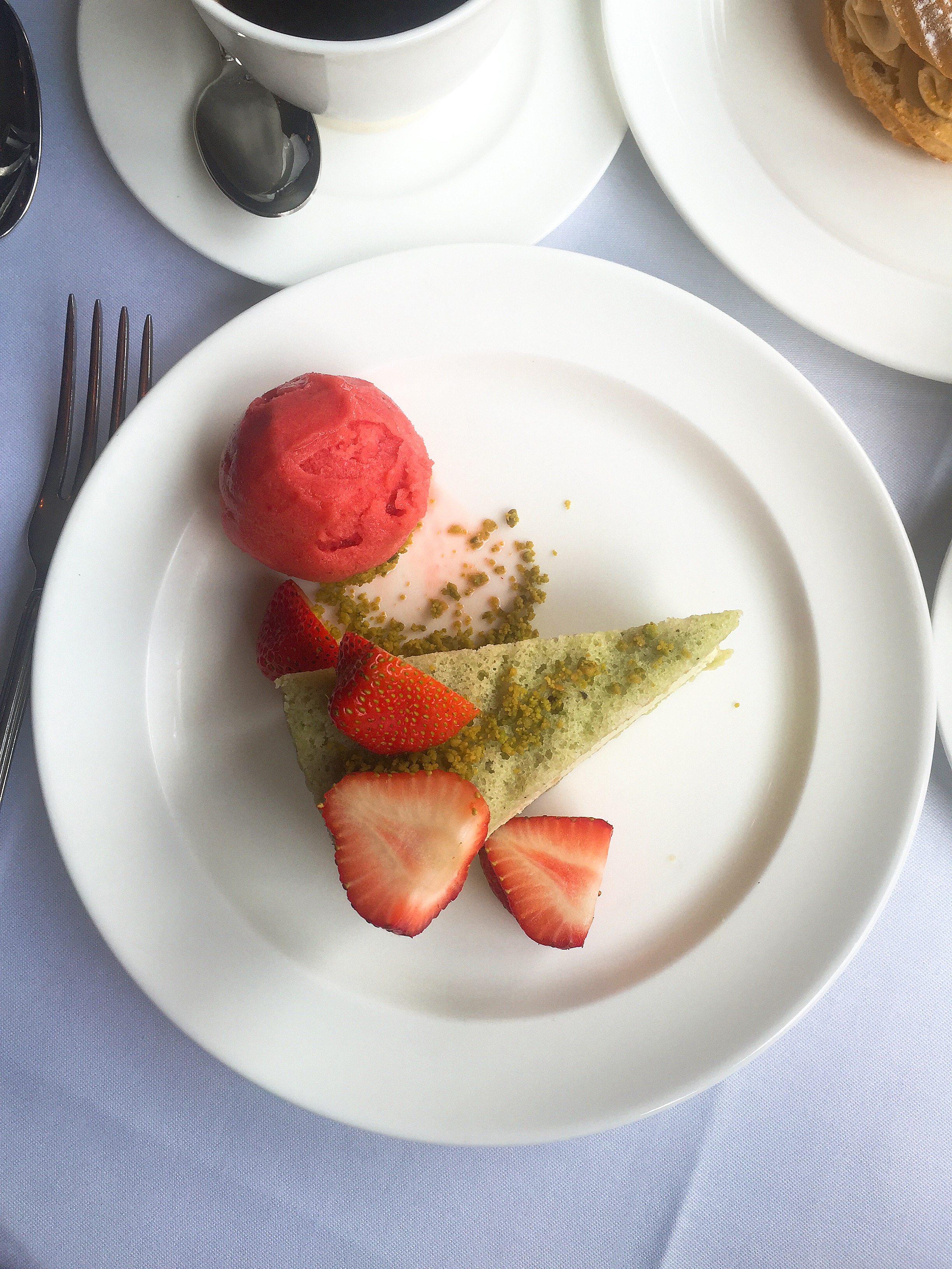 Pistachio dessert - Cafe Monico review