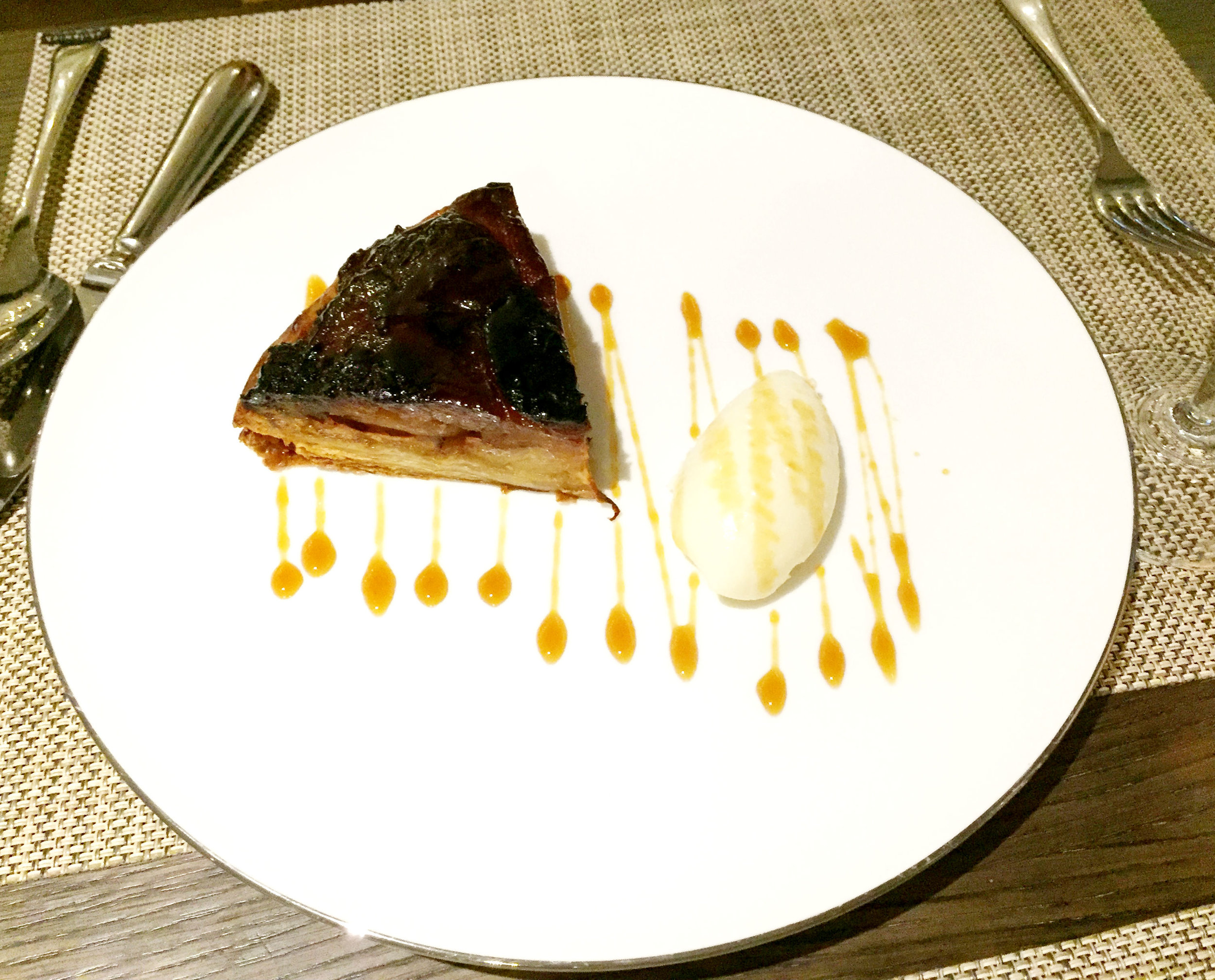 Apple tart dessert at Galvin At The Athenaeum - Review