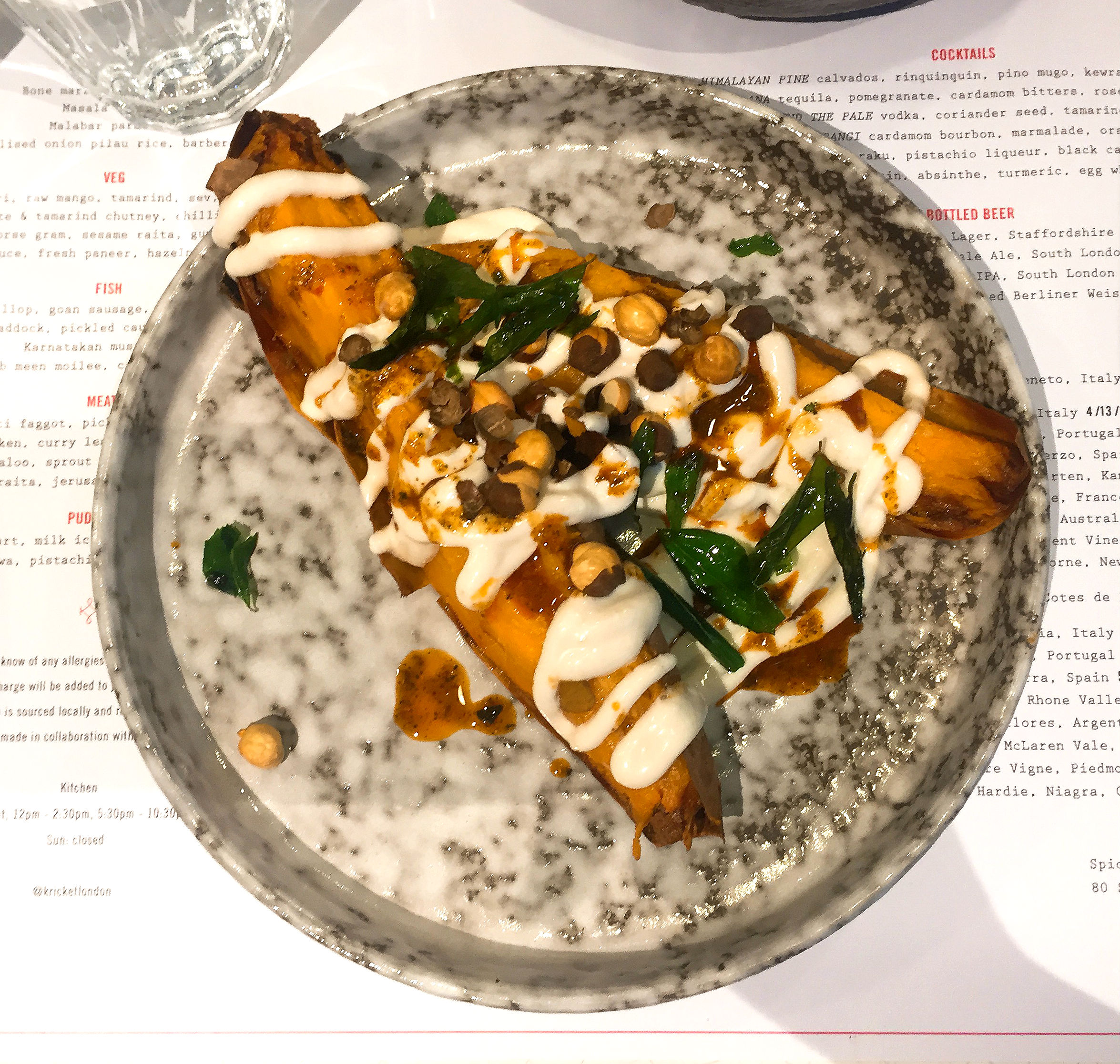 Sweet Potato at Kricket Soho restaurant review