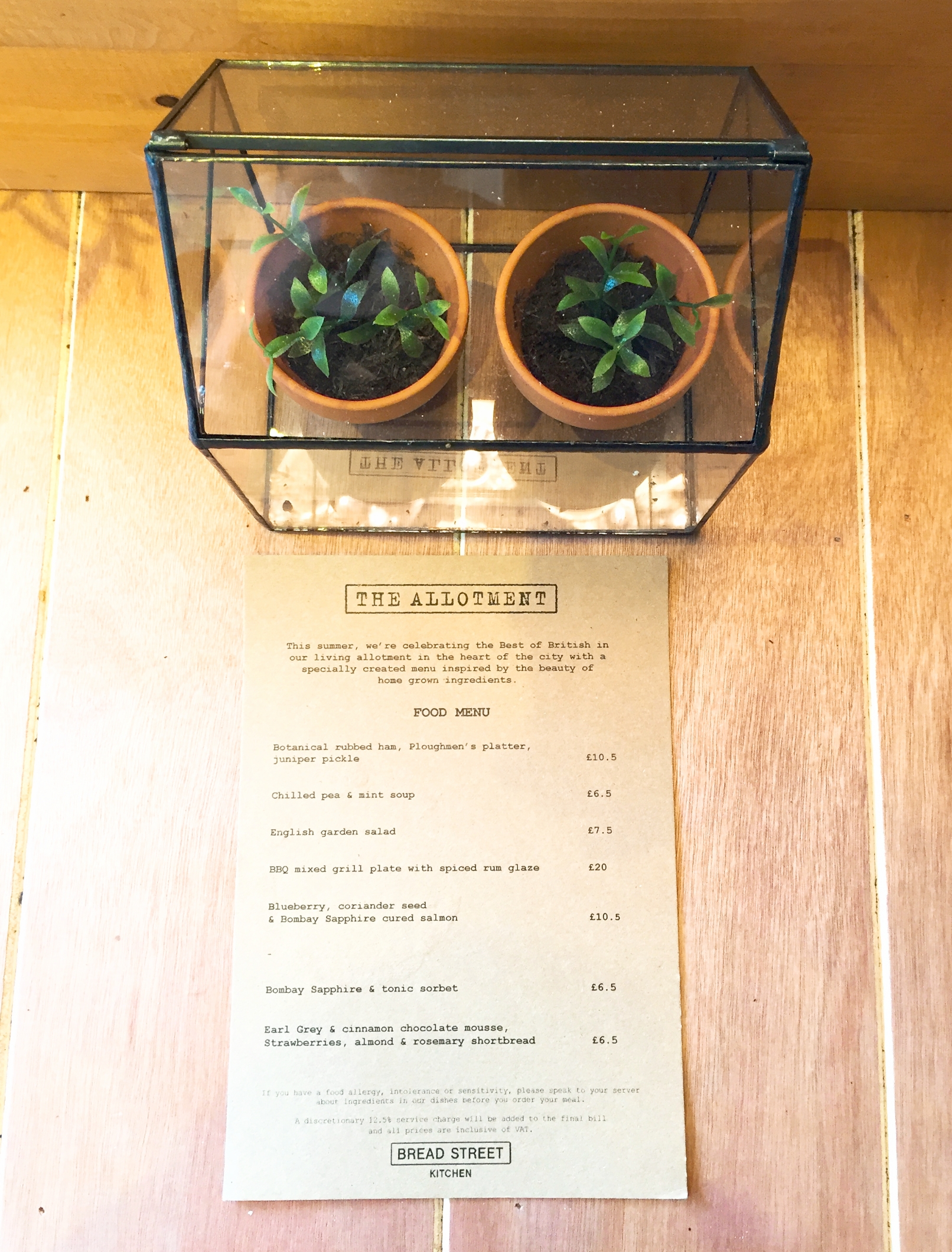 Summer dining at the Allotment, Bread Street Kitchen, London — Her