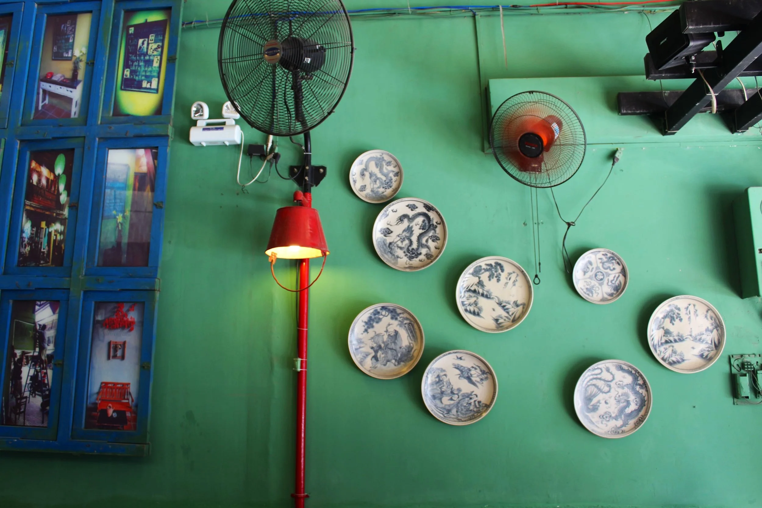 The quirky decor and much needed fans inside Mix Nha Trang