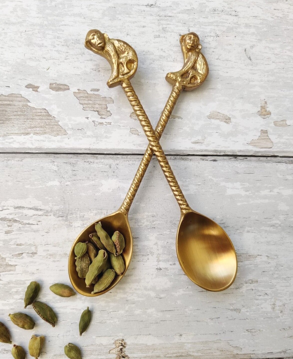 mint and may monkey brass spoons
