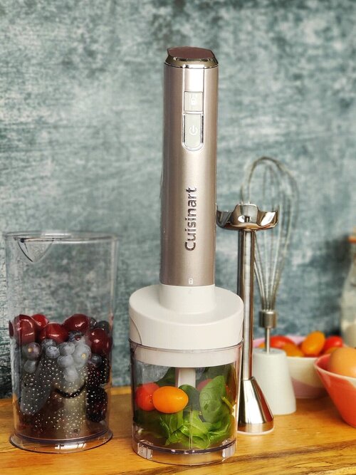 Cuisinart Cordless Pro Hand Blender and Mini Chopper, Rechargeable, Silver  220 VOLTS NOT F