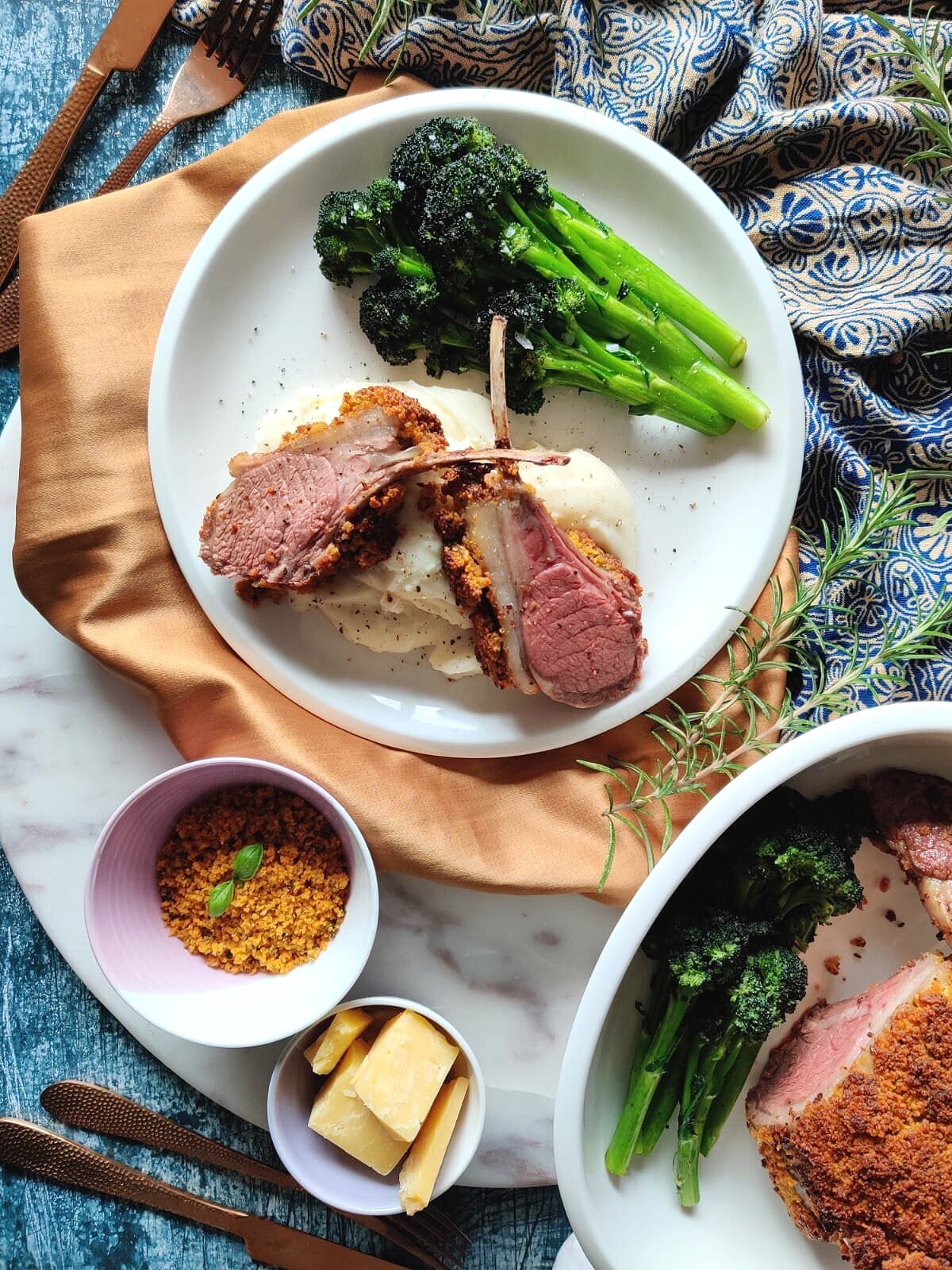 Garlic crusted lamb rack recipe