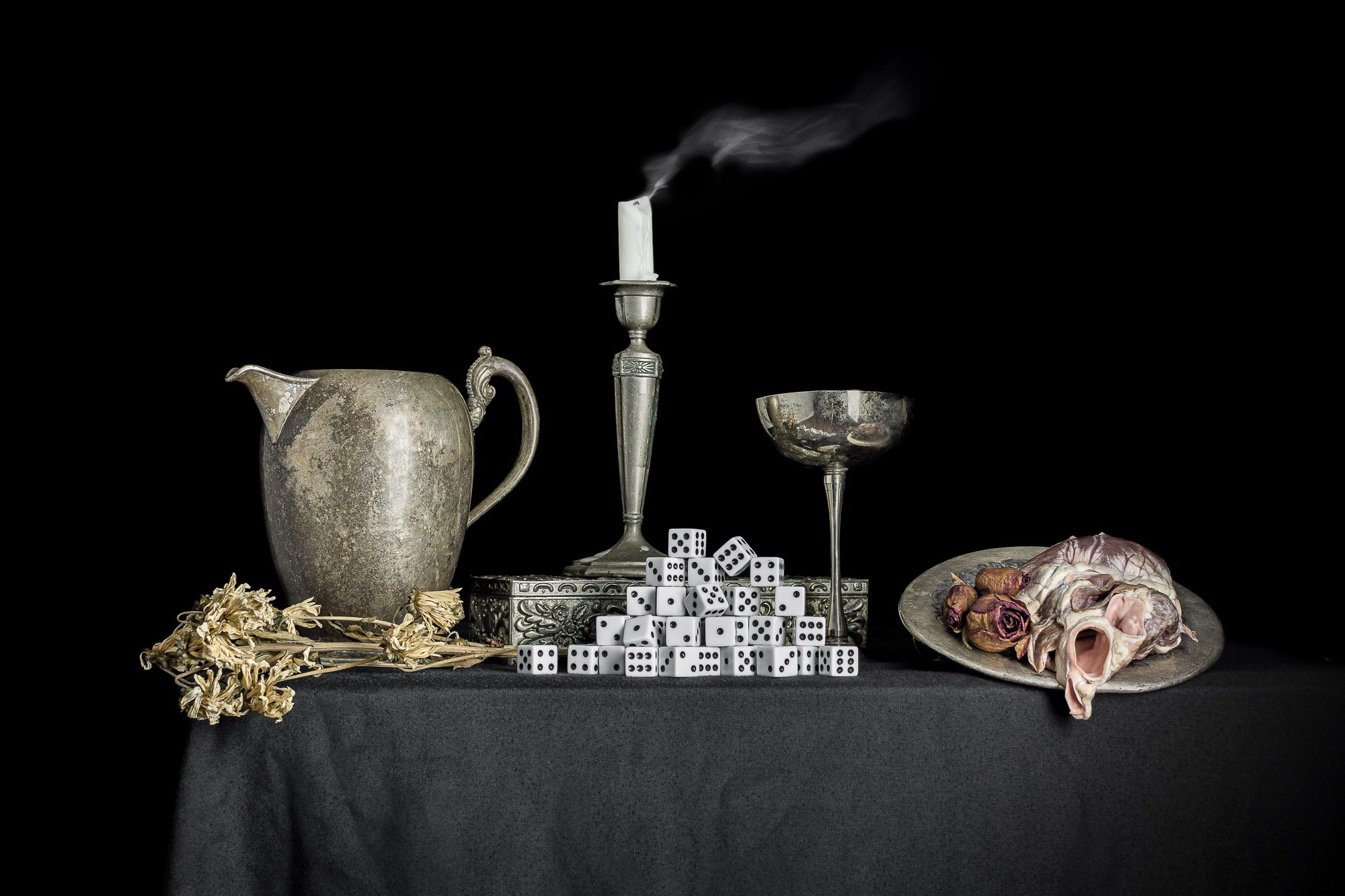 Still Life with Dice and Heart