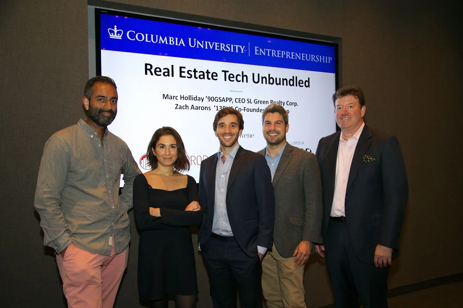 (From left) Amol Sarva, Knotel| Susannah Vila, Flip | Jonathan Wasserstrum, TheSquareFoot | Zachary Aarons, MetaProp NYC | Stu Ellman, RRE Ventures