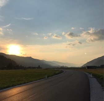 Tom Probert (#135) "Pushing up north through Austria. Looks good doesn’t it? What you can’t see is the savage head wind! "