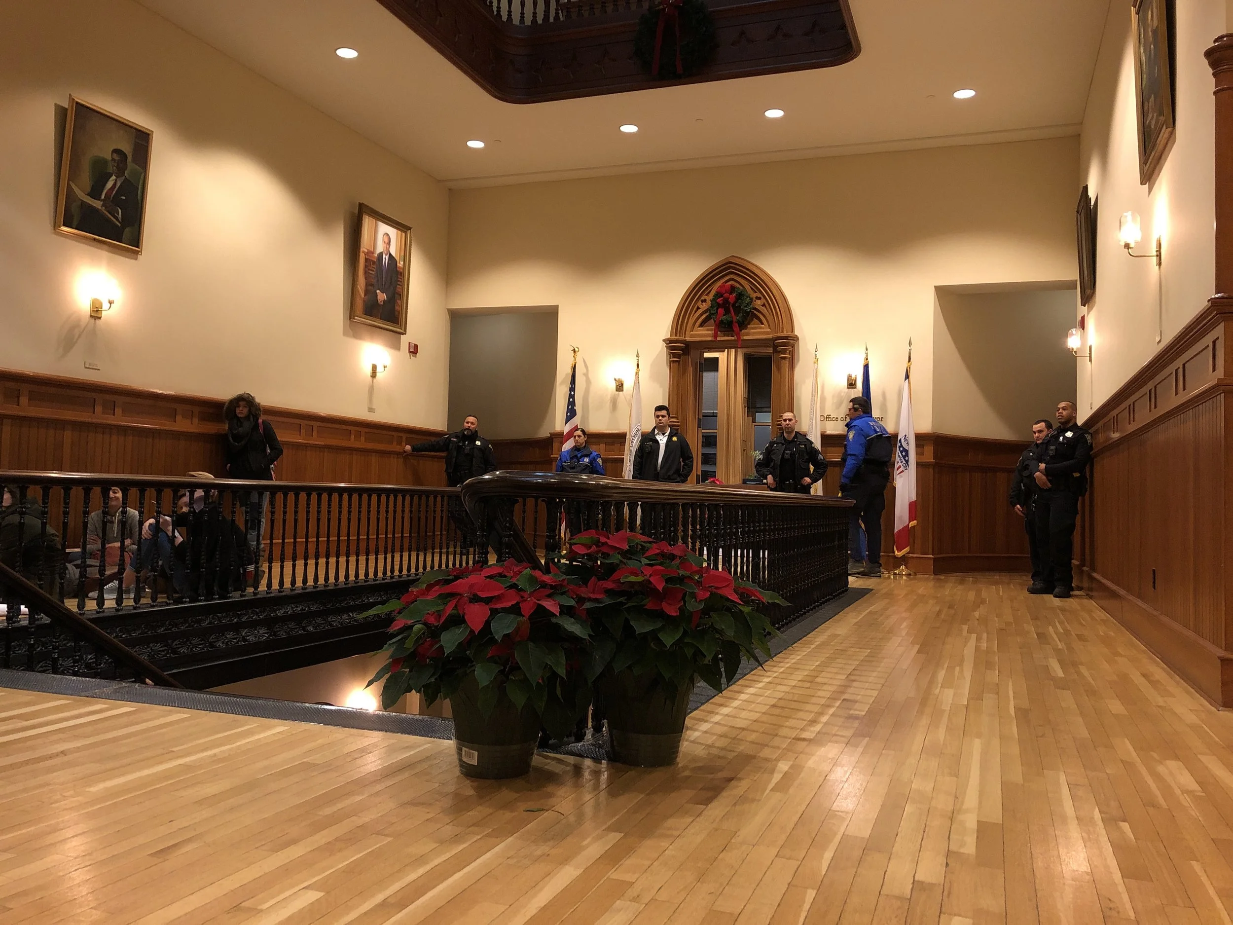 NHPD block’s Mayor Toni Harp’s office.