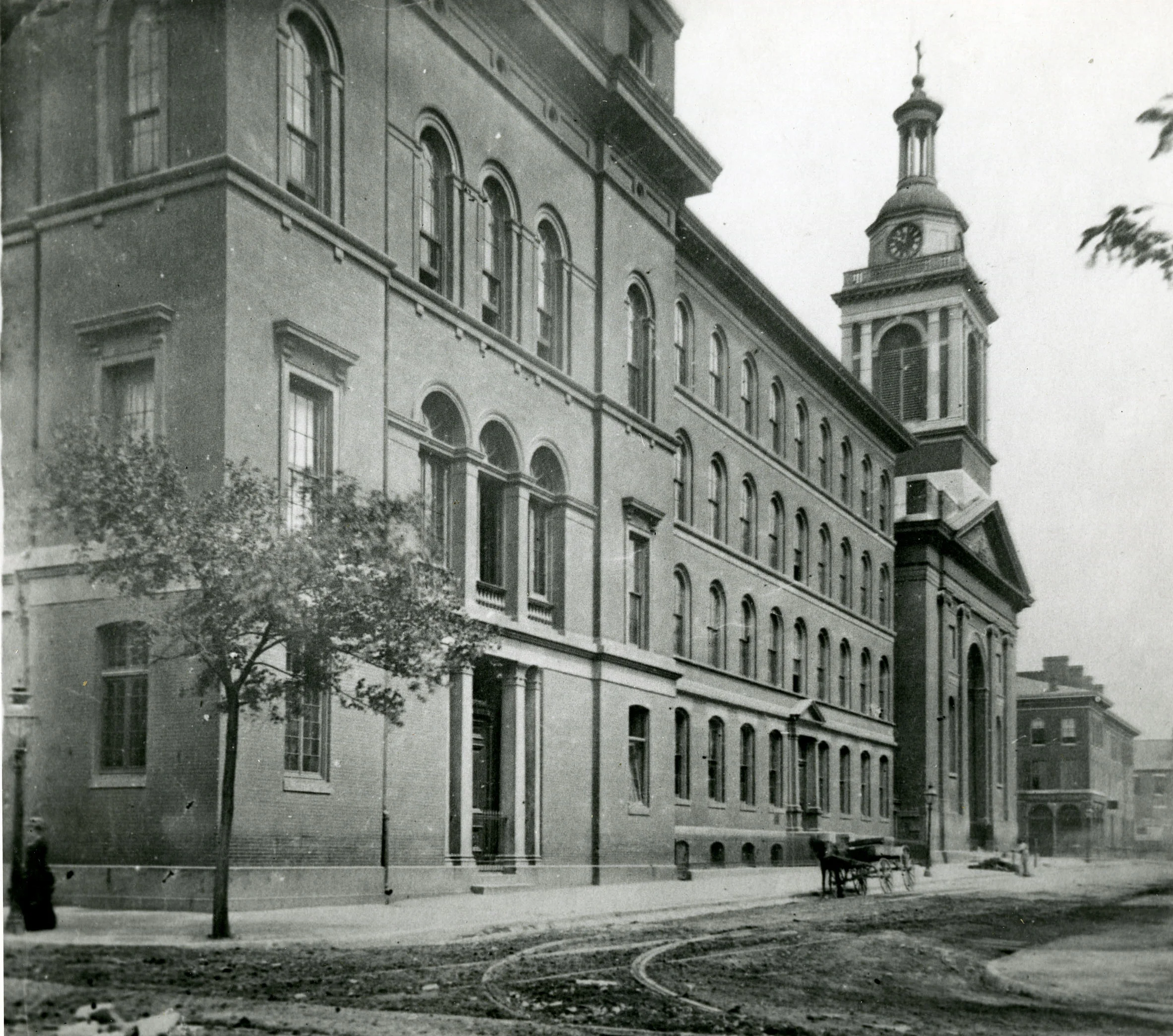 Saint Louis University and St. Francis Xavier (College) Church at 9th & Washington