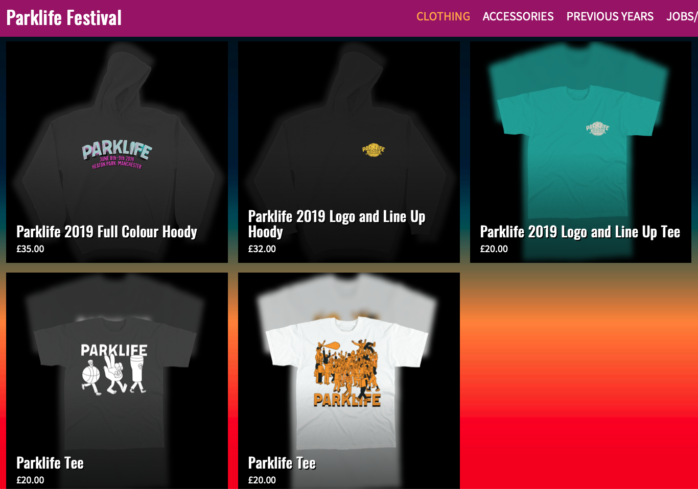 Parklife Festival - www.parklife-store.livestockbrands.co.uk