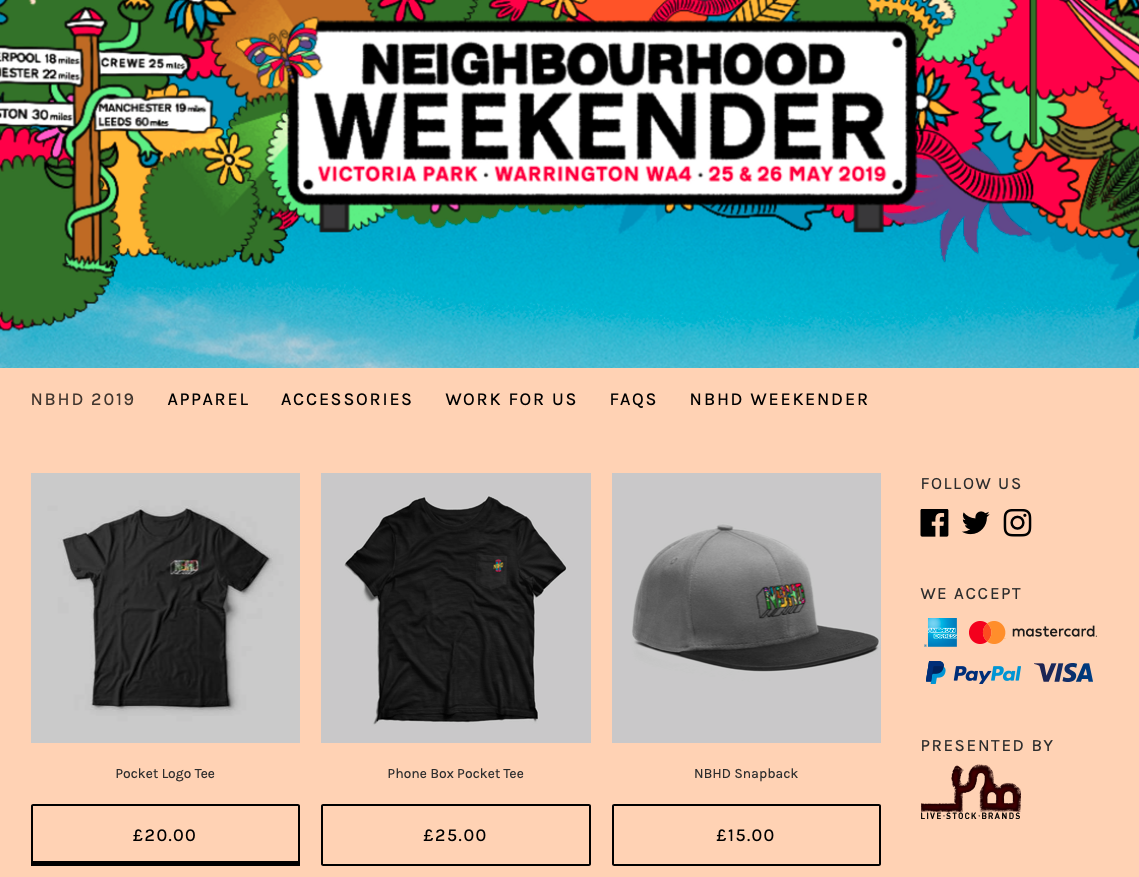 Neighbourhood Weekender - www.nbhd-store.livestockbrands.co.uk