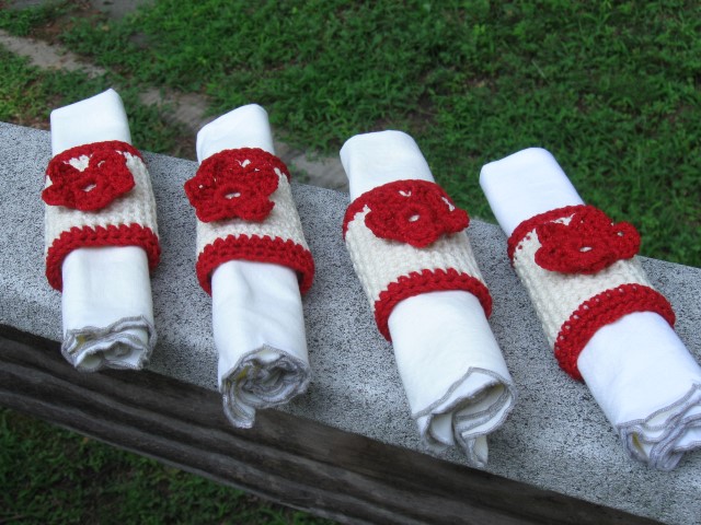 Flower Napkin Ring quartet (Small).JPG