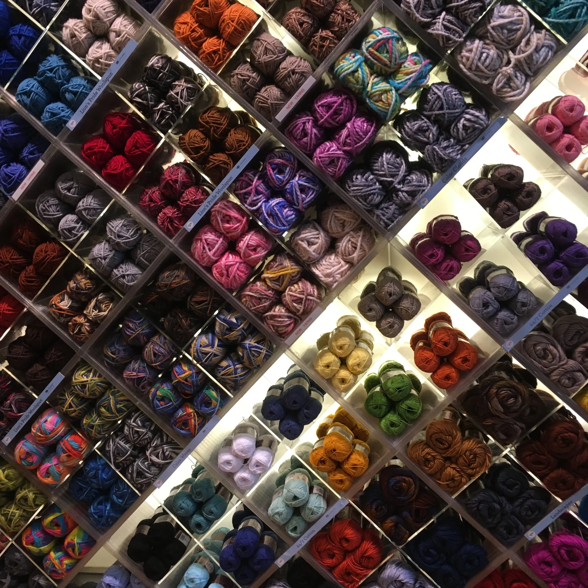 The picture doesn't do justice to the yarn display.