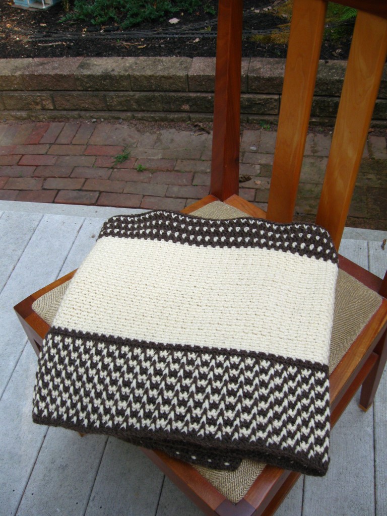 Fishermen's Wool Wrap, Folded on Chair Seat (Medium).JPG