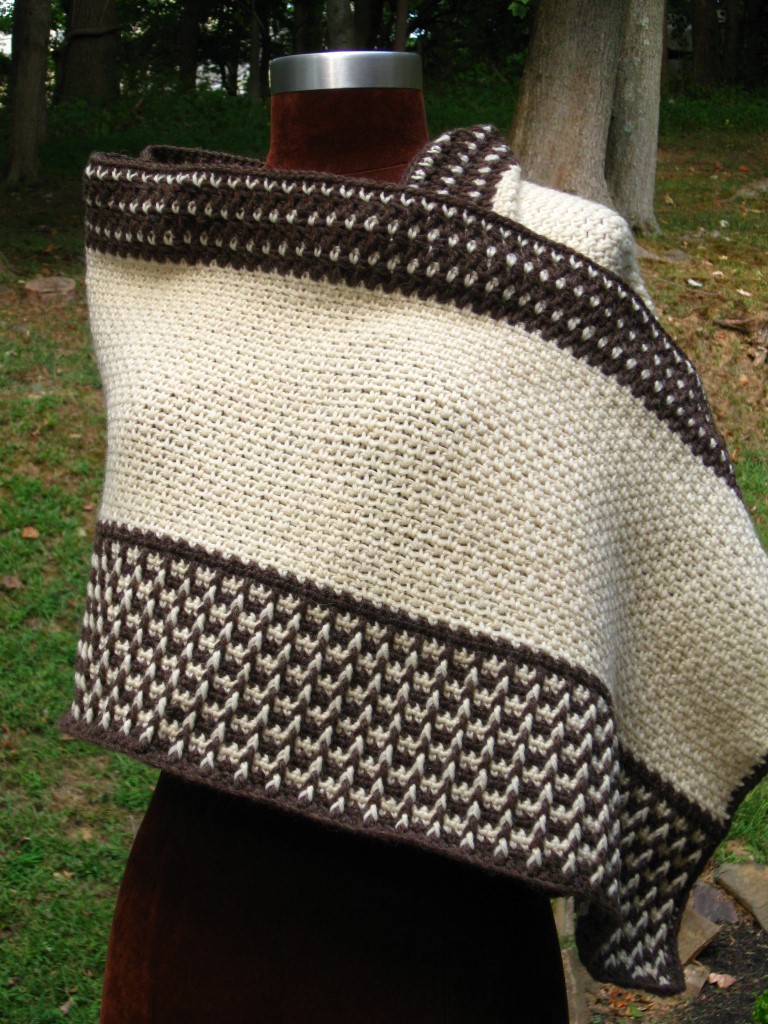 Fishermen's Wool Wrap, Over Shoulder (Medium).JPG