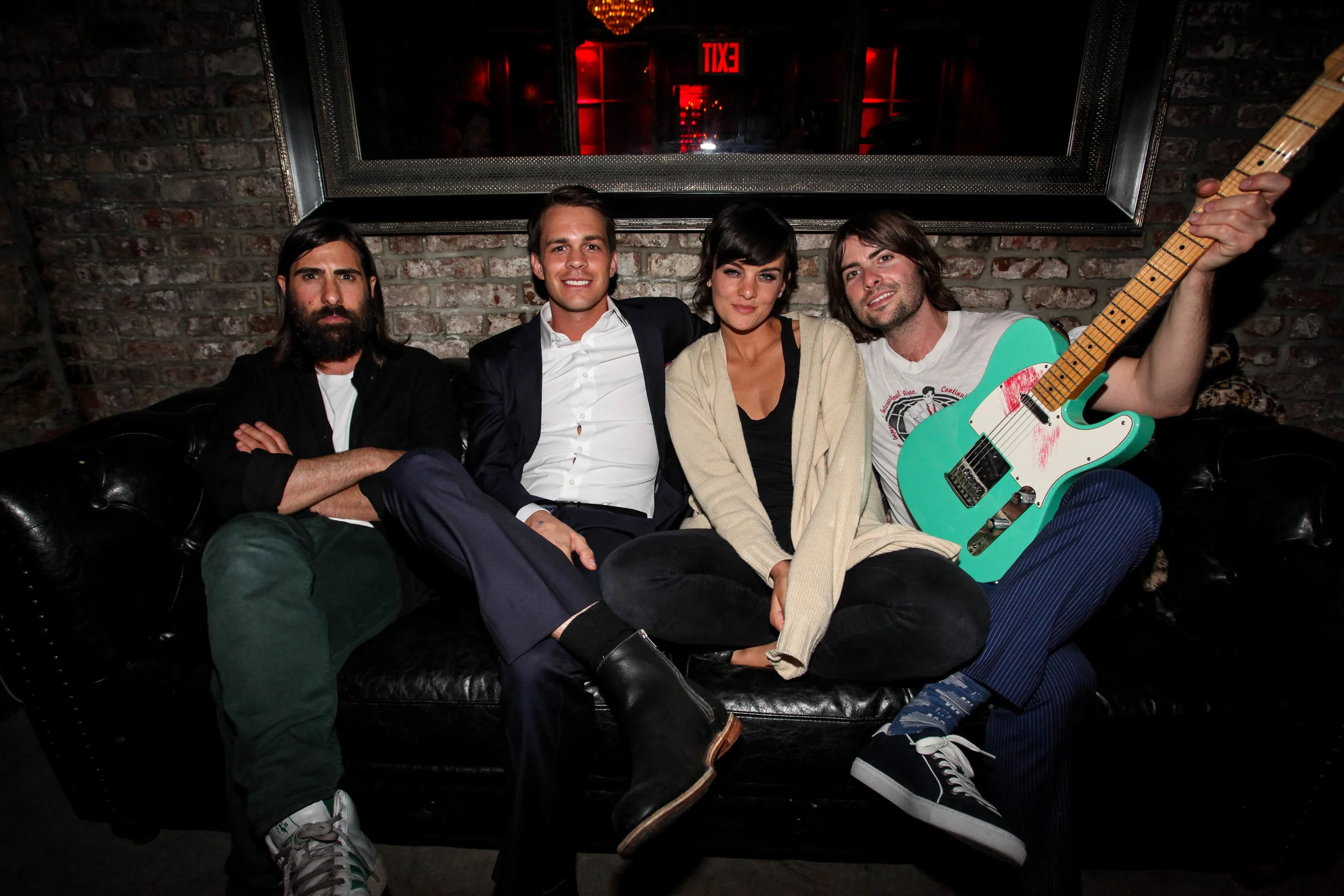 Jason Schwartzman, Johnny Simmons, Frankie Shaw, Robert Schwartzman Photo: David Bowers