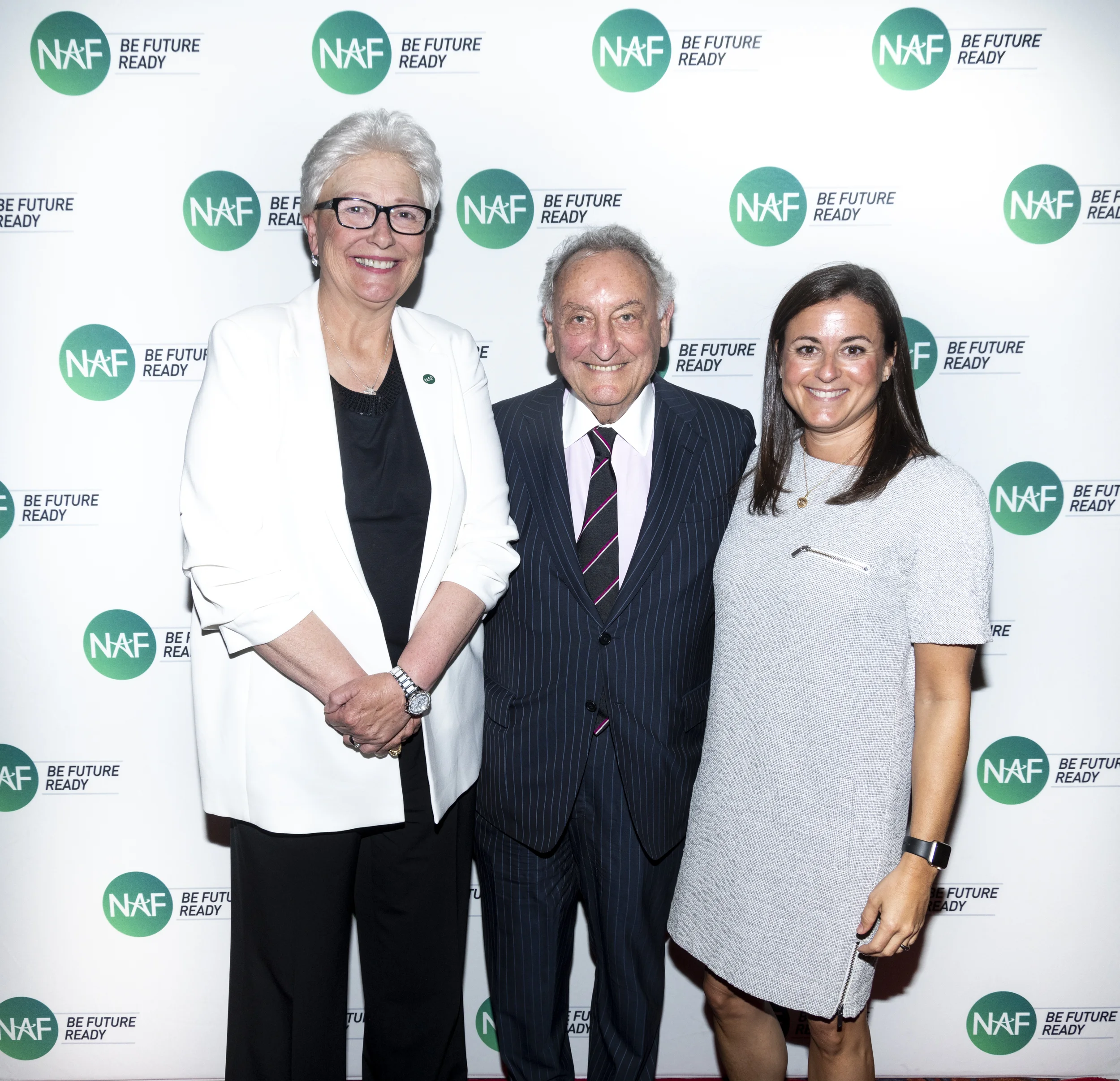 Chief Executive Officer of NAF, JD Hoye, Founder and Chairman of NAF, Sandy Weill, and President of NAF, Lisa Dughi