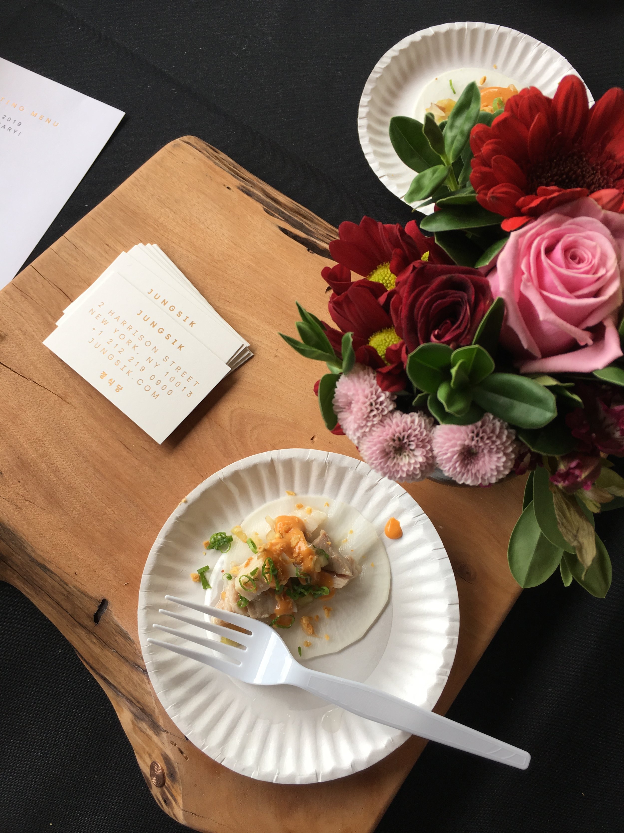 Braised Pork Belly Pickled Radish Wrap by Jungsik